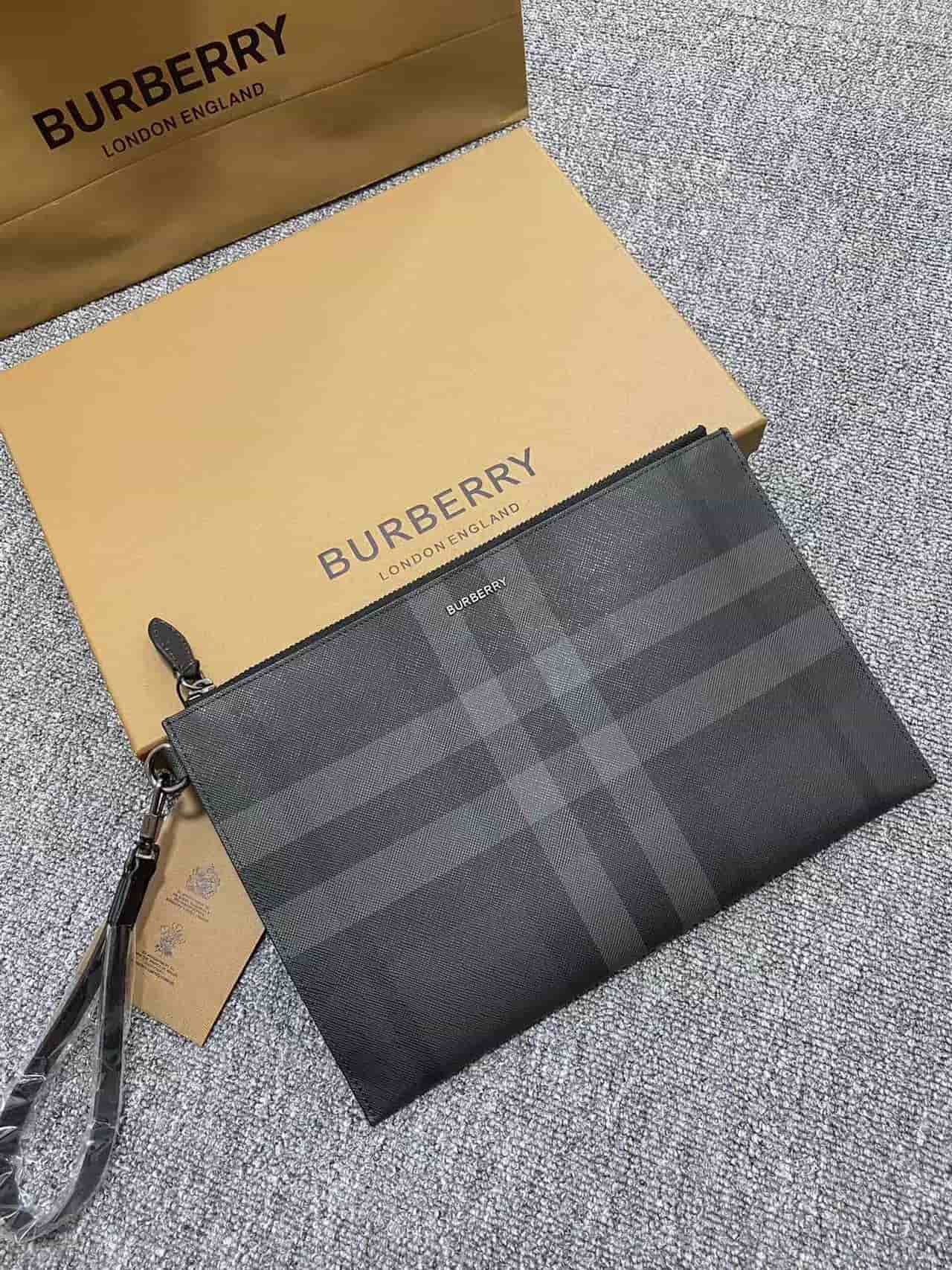Burberry Check-print Clutch Bag High