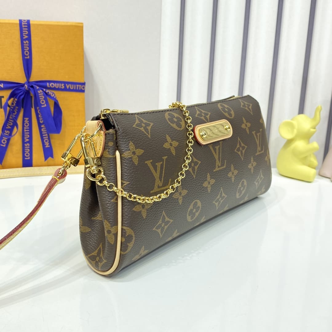 Louis Vuitton Eva Clutch Bag Damier Ebene M95567 High