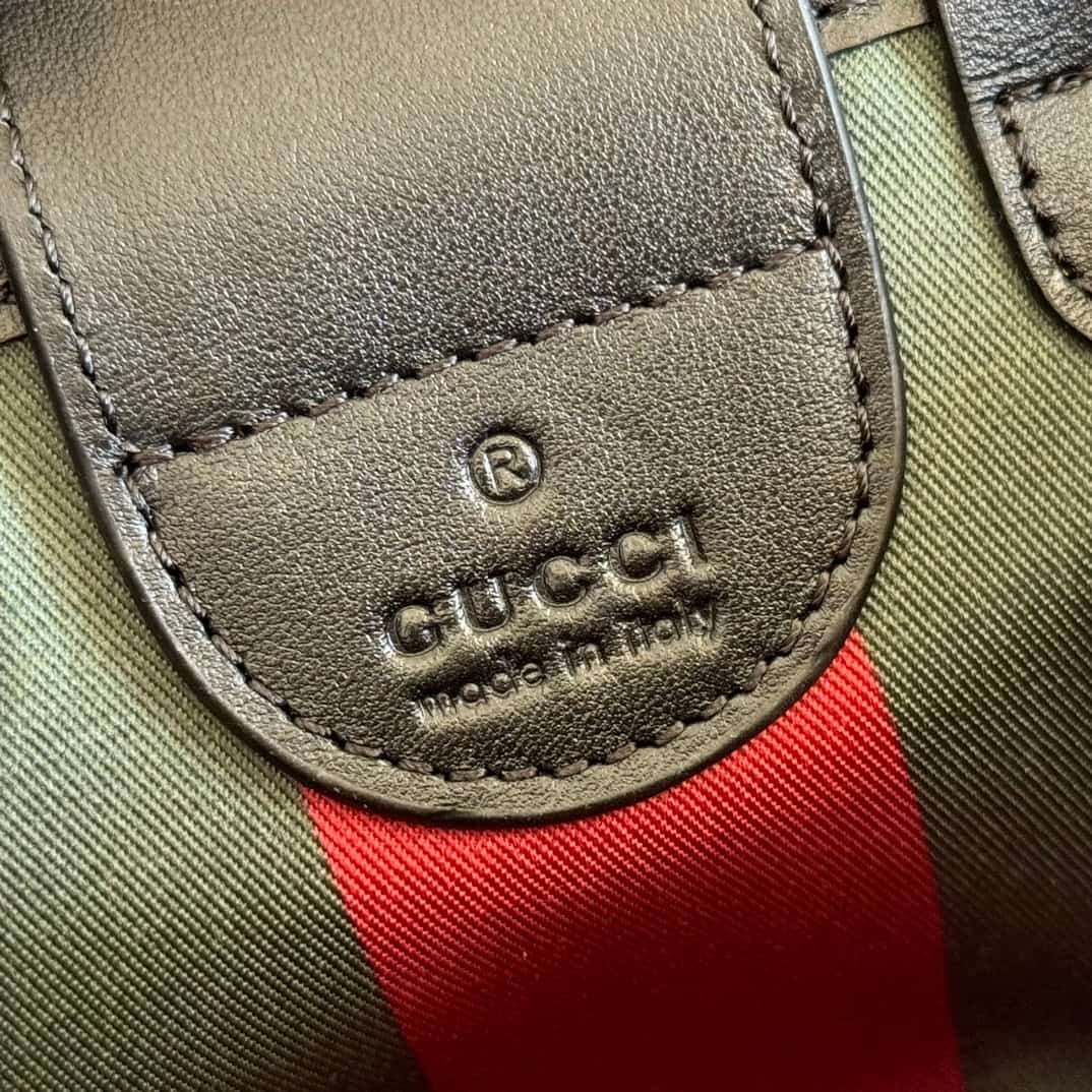 Gucci GG Emblem mini bag beige and Black GG fabric 855491 High