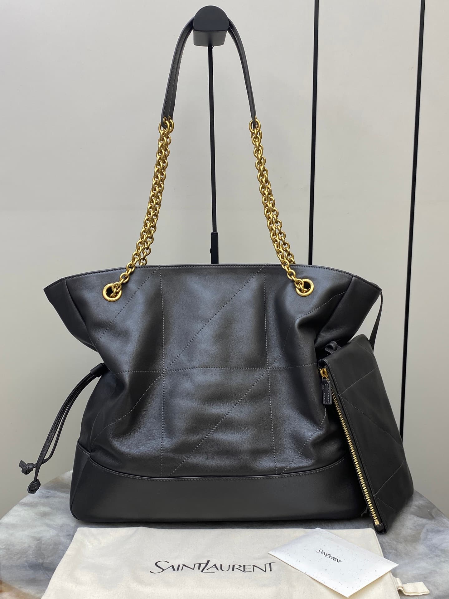 JAMIE SHOPPING in lambskin 809824 GOLDEN LEAF High