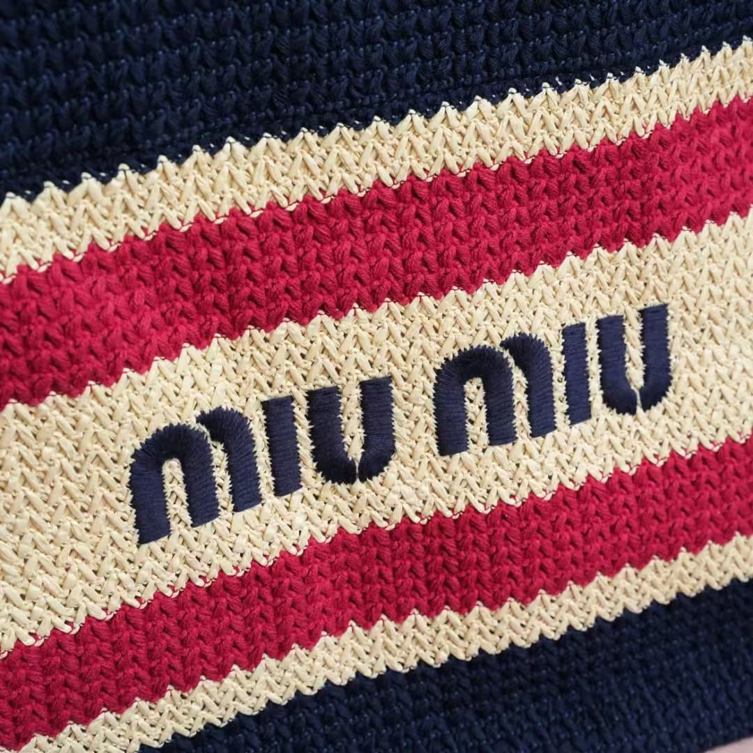 Miu Miu Woven fabric tote bag High