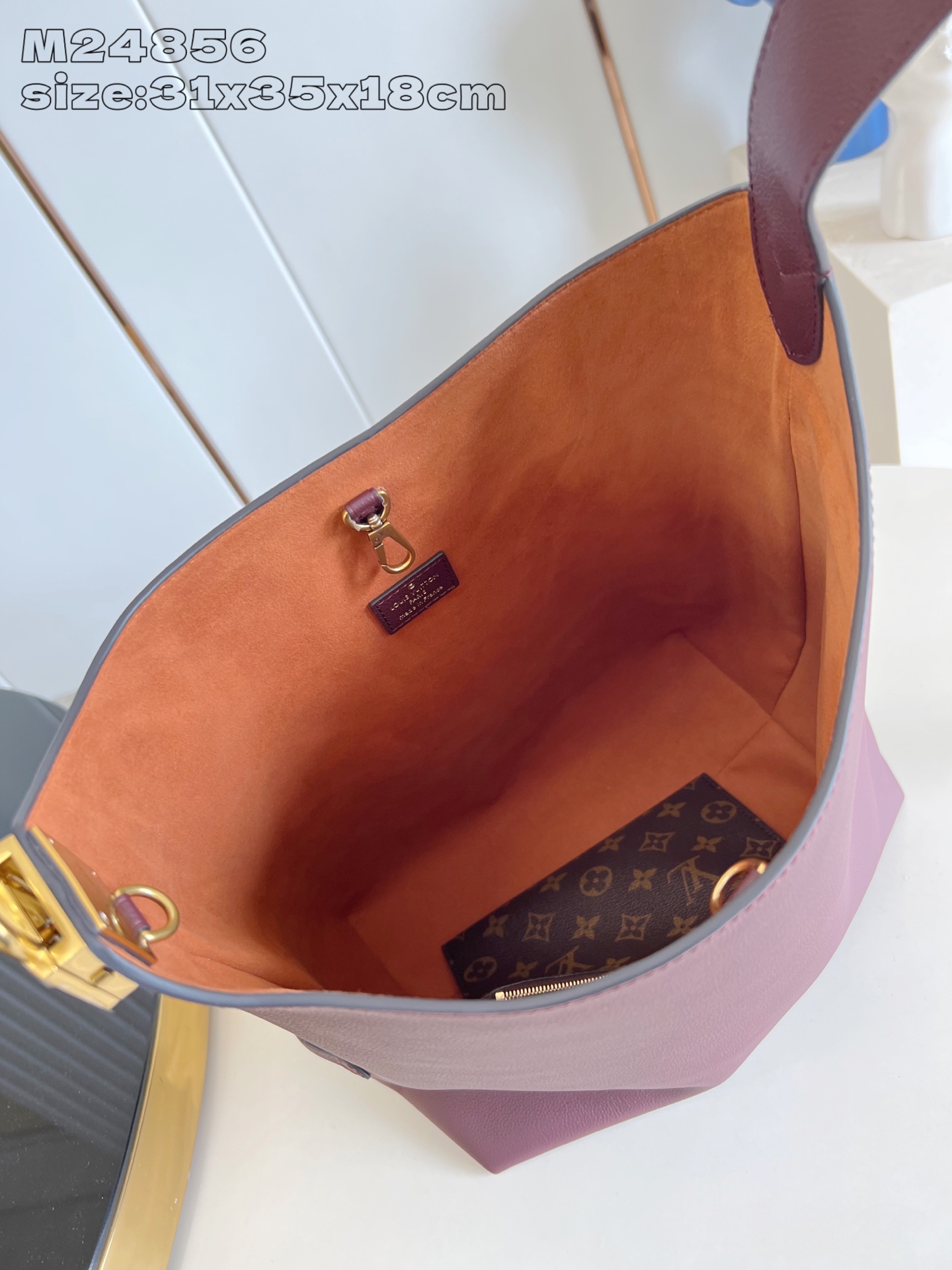Louis Vuitton Low Key Hobo MM Monogram Rouge Calf leather M24856 High