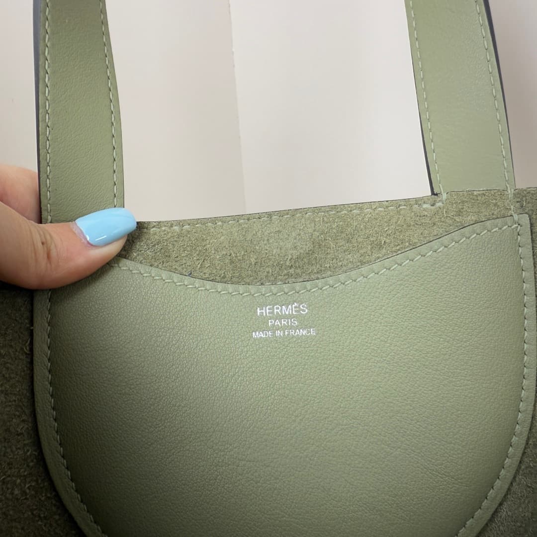 Hermès Picotin In-The-Loop 18 bag Silver/Gold Metal Sauge Wax High