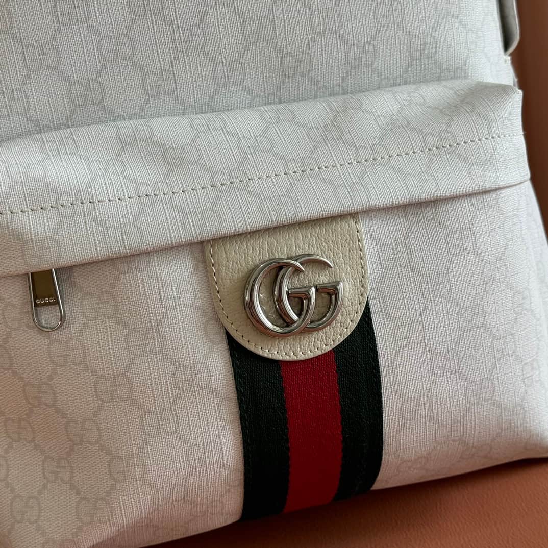 Gucci Ophidia Medium Backpack White soft GG Supreme 834466 High