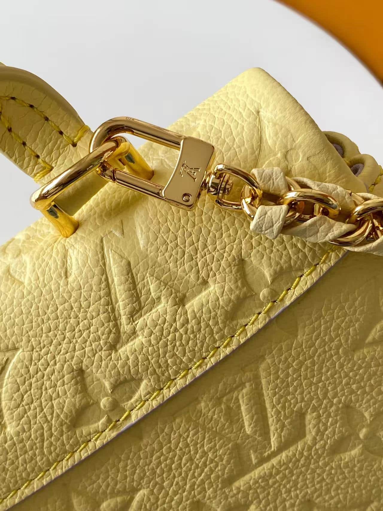 Louis Vuitton Nano Madeleine Banana Monogram Empreinte Leather M29378 High