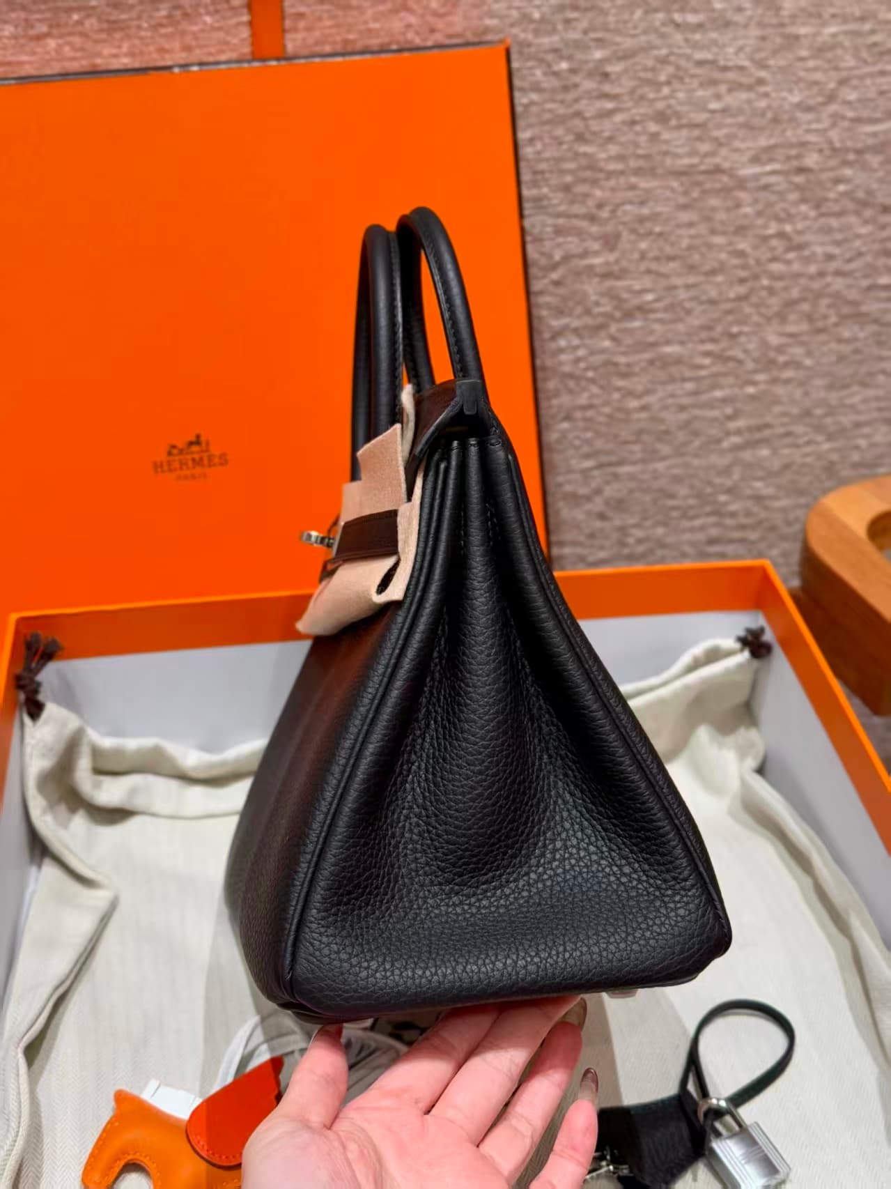 Hermes Birkin 25/30/35cm Bag Togo Leather With Veins Silver WAX High Customizing Style