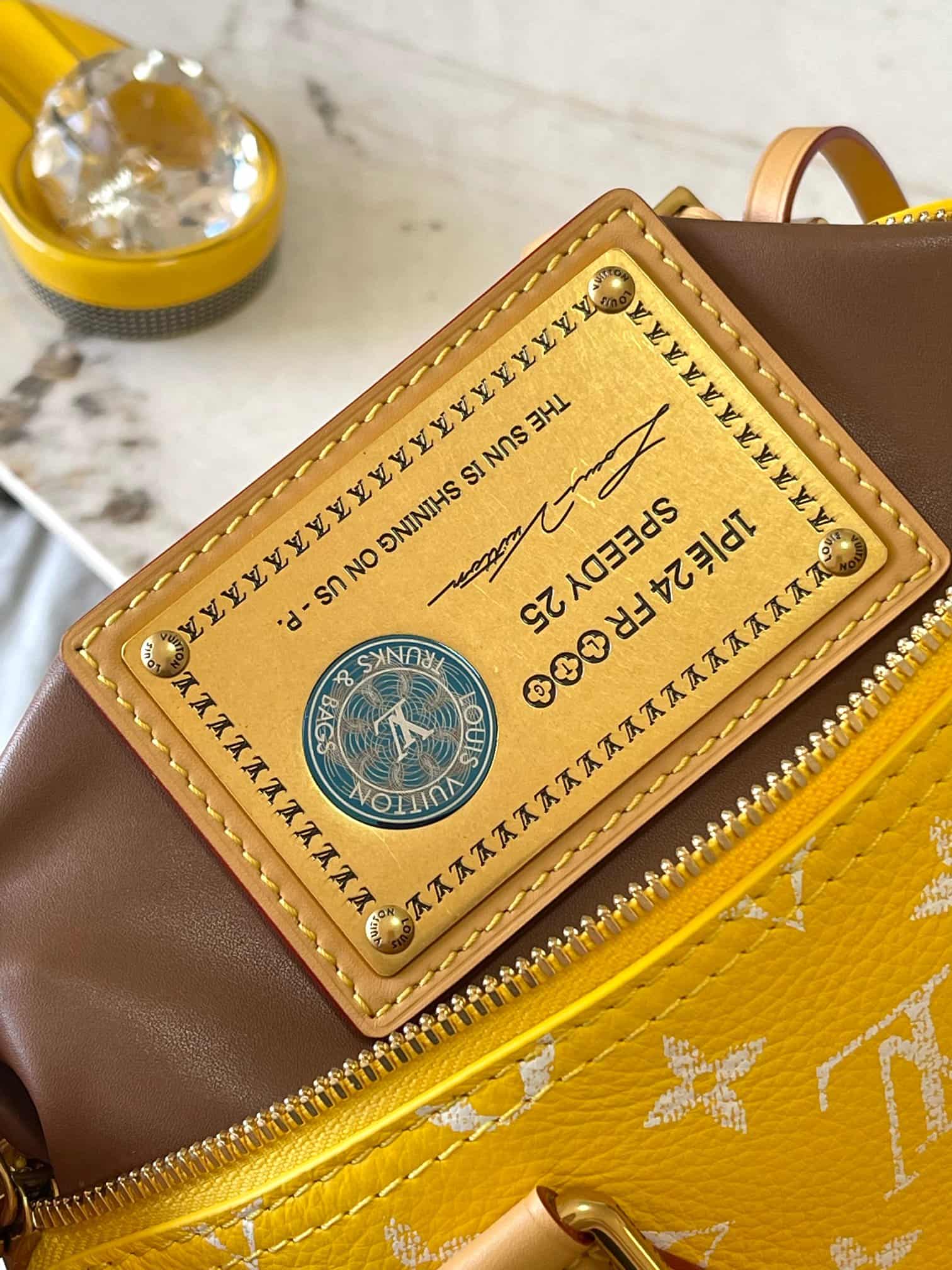 Louis Vuitton Speedy P9 Bandoulière 25 Soft calfskin Monogram Leather M24426 Yellow TOP