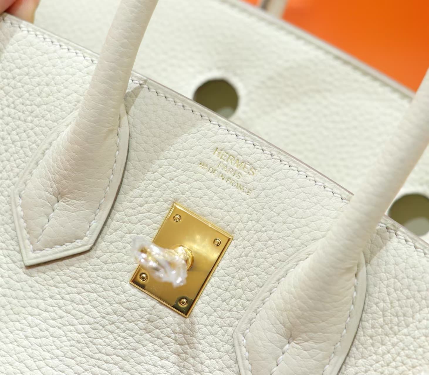 Hermes Birkin 25/30/35cm Bag Togo Leather In Craie WAX High