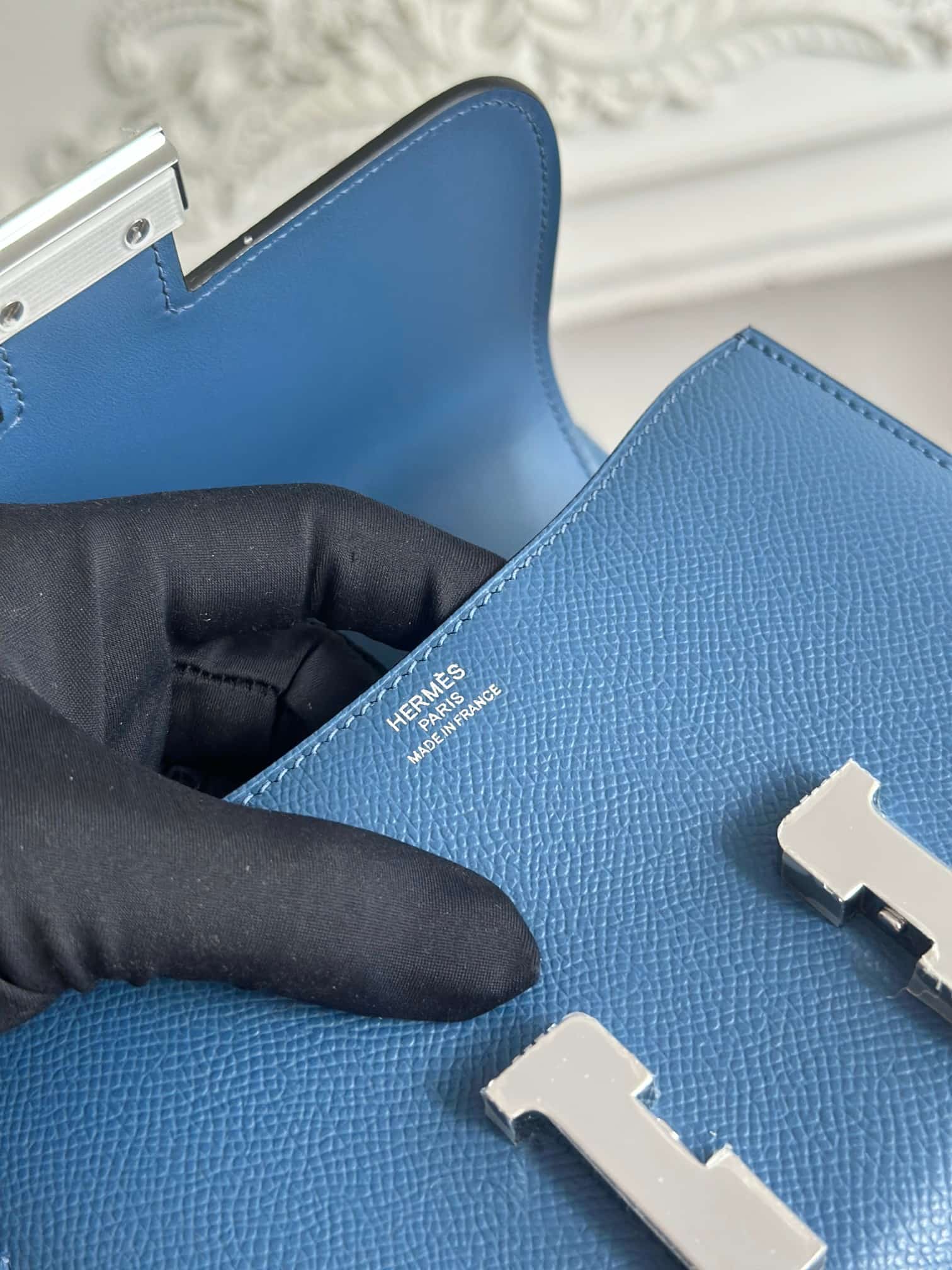Hermes Mini Constance 18cm Epsom Bag WAX Deep Bleu High