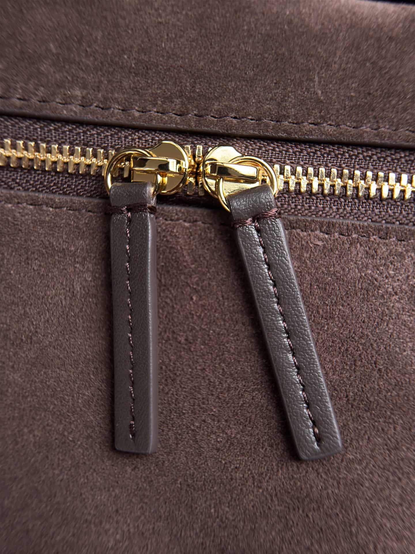Chanel Large Vanity with Chain Suede Calfskin & Gold Metal Dark Brown AP5347 A