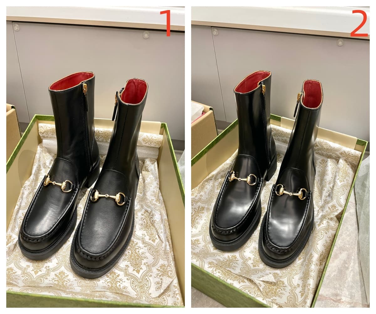 Gucci Women's Horsebit boot in black leather