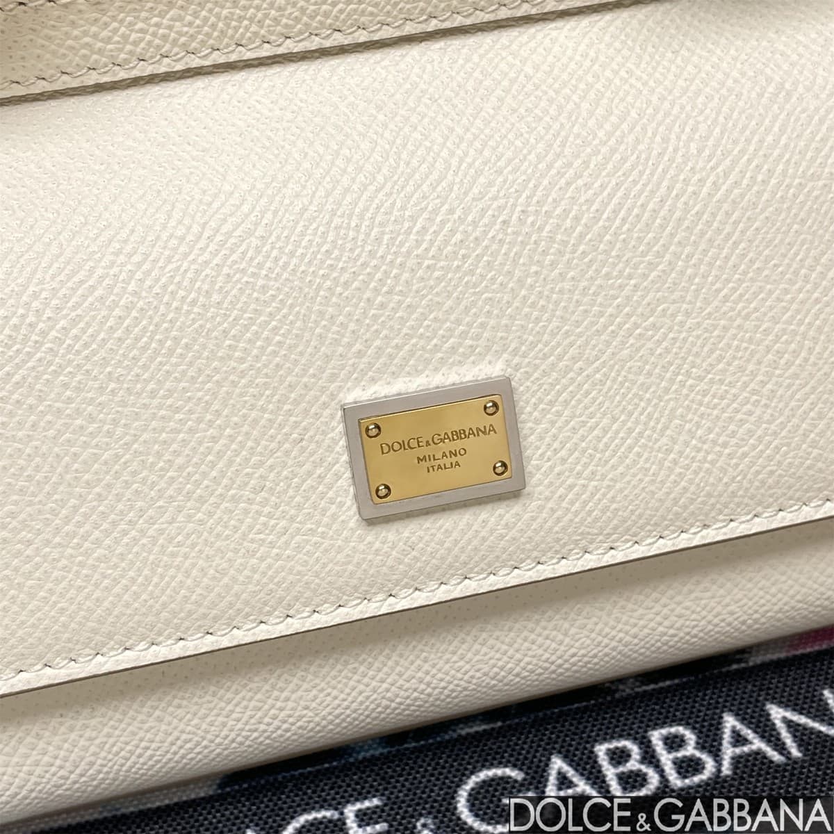 Dolce & Gabbana Miss Sicily top handle bag calfskin leather White High