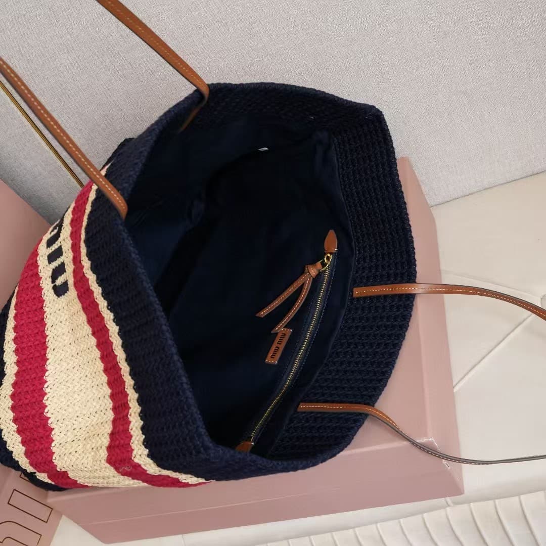 Miu Miu Woven fabric tote bag High