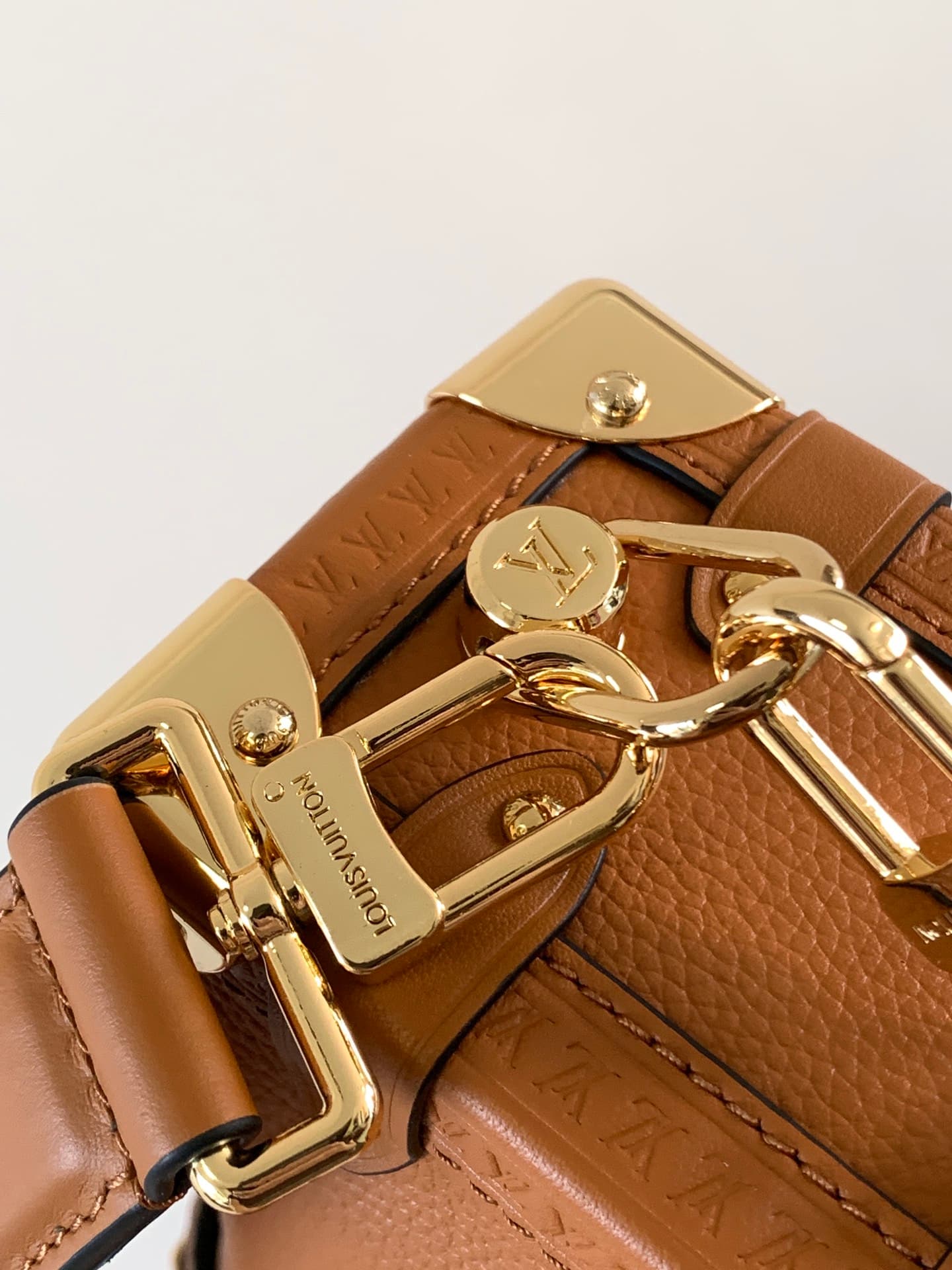 Louis Vuitton Side Trunk PM Tan Calfskin M23818 High