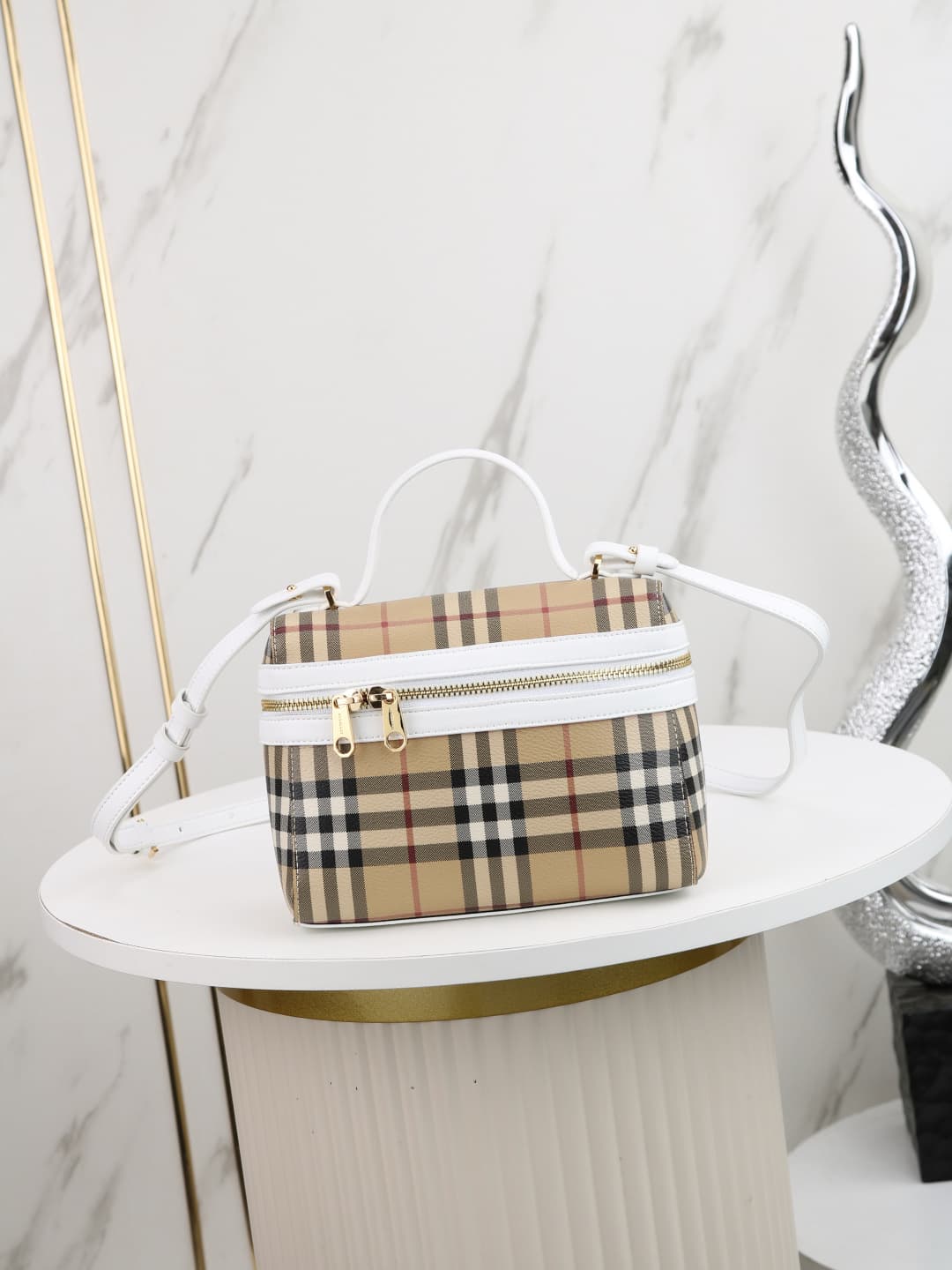 Burberry Check Vanity Bag High