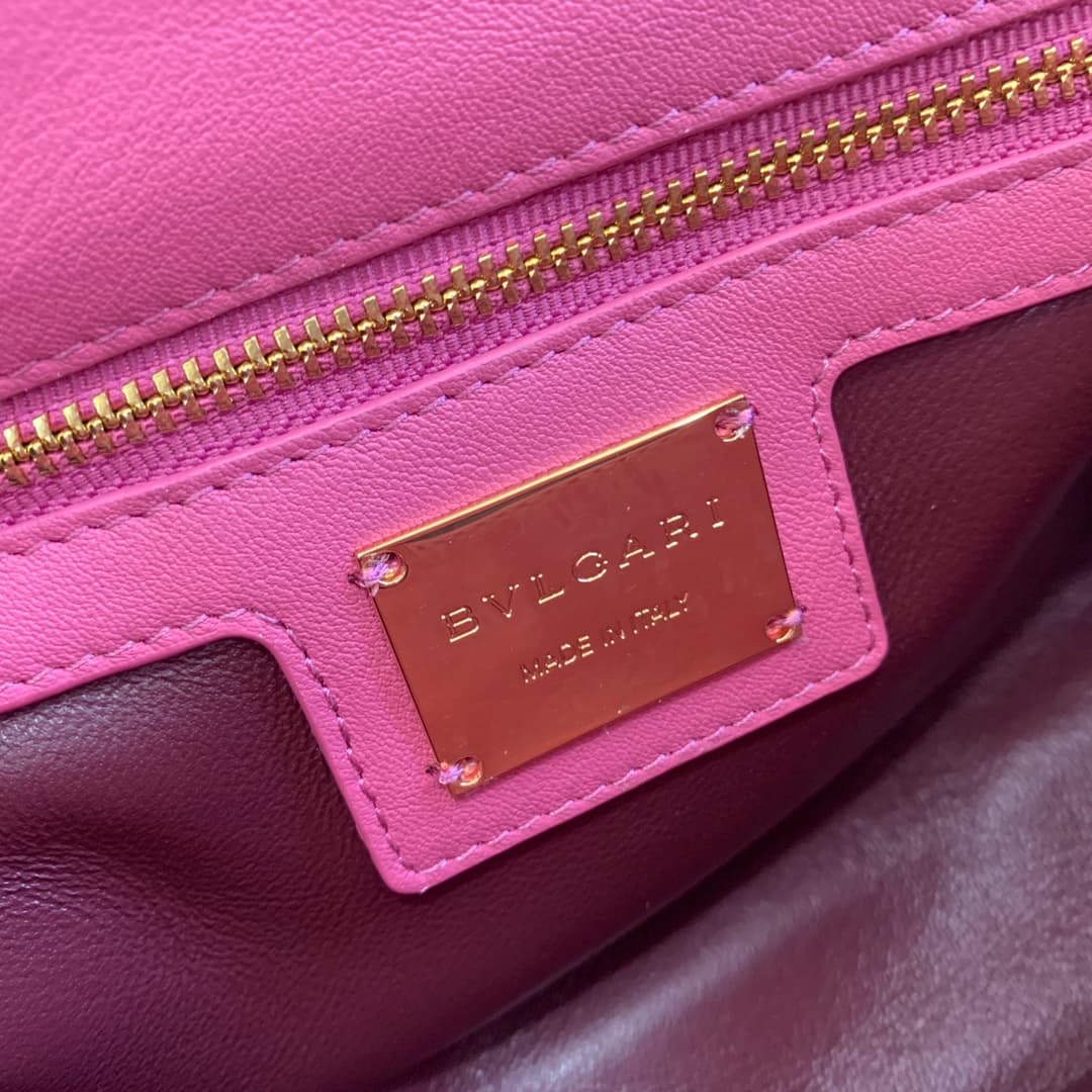 BVLGARI Serpenti Cabochon Small Cross-body Bag Plum Red High