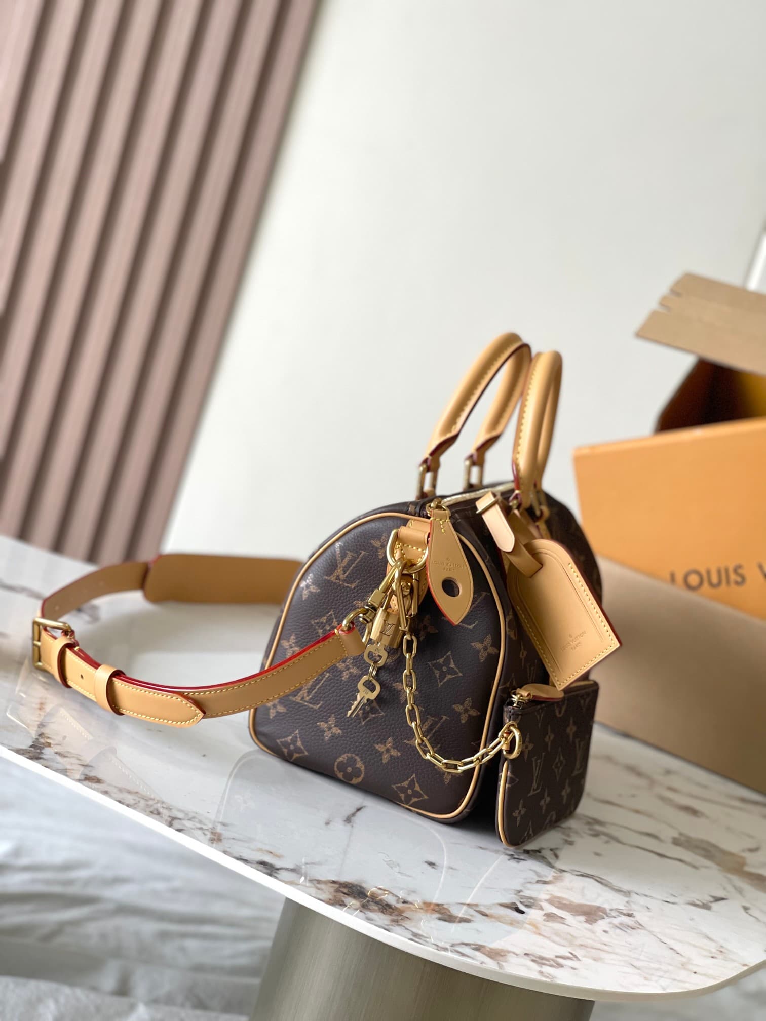 Louis Vuitton Speedy P9 Bandoulière 25 Soft calfskin Monogram Leather M24443 Monogram TOP