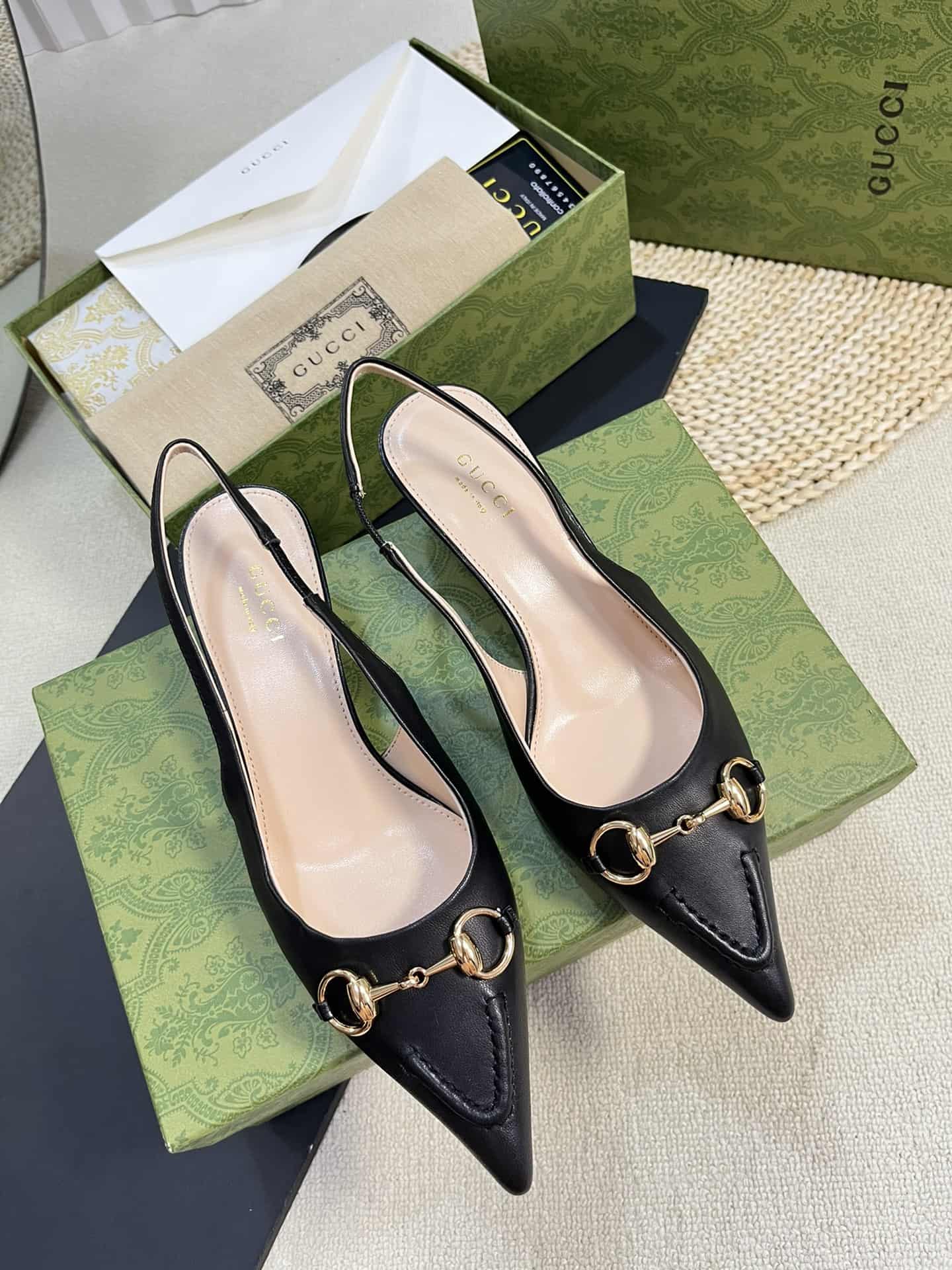 Gucci Horsebit Slingback Pump Shoes Women