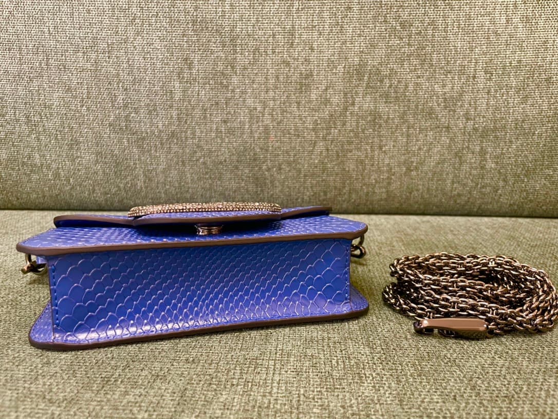 Valentino Garavani MINILOC mini shoulder bag 1133S Calfskin Blue High