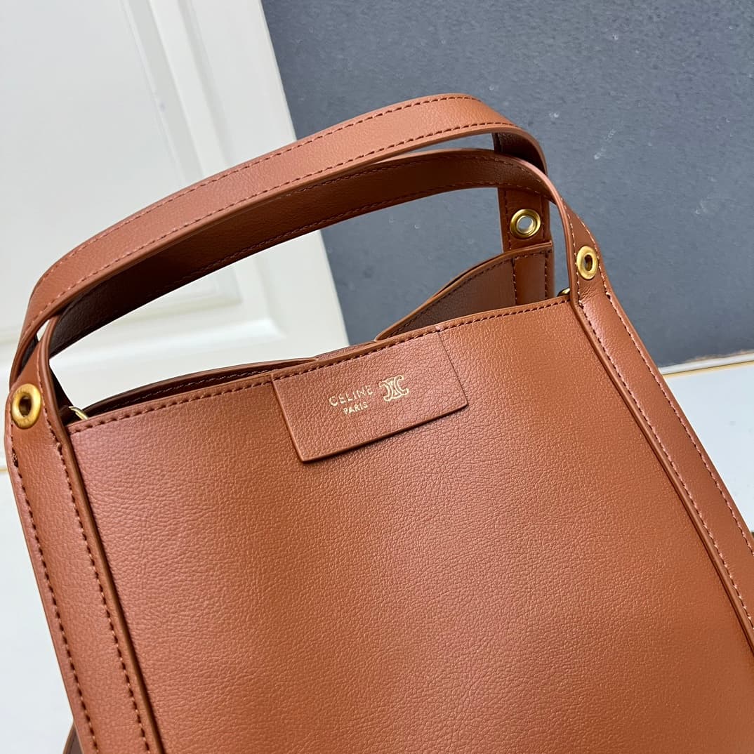 Celine SMALL CUBE BAG IN SUPPLE CALFSKIN SOFT TAN