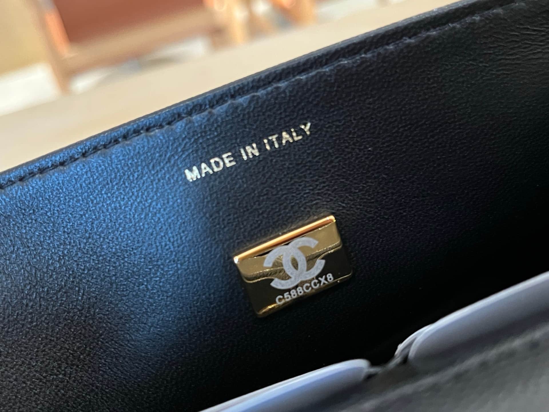 Chanel Wallet On Chain Grained Calfskin & Gold-tone Metal A96209 A