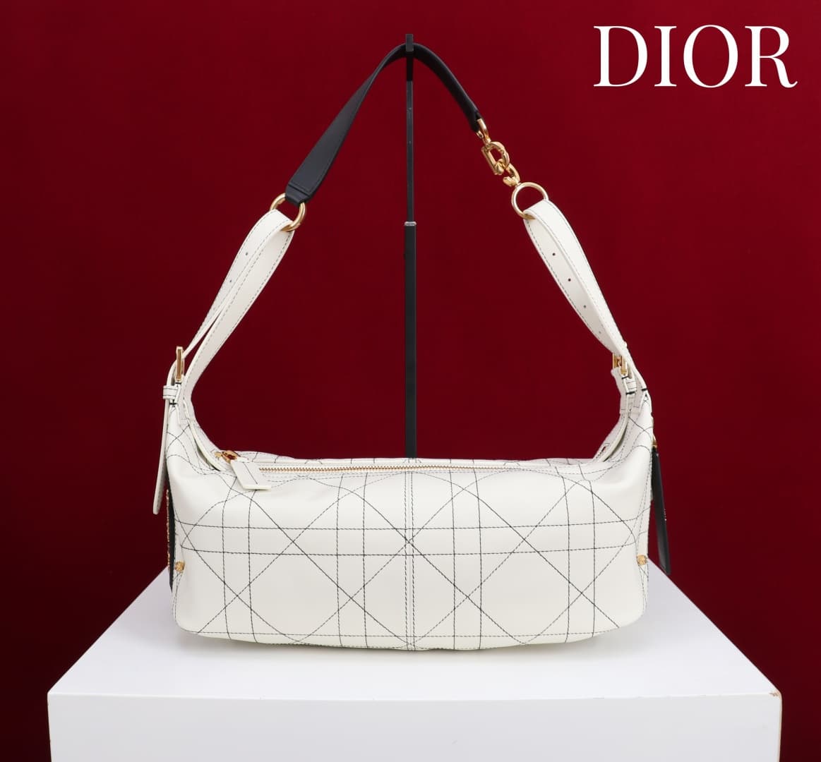 Medium D-Journey Bag in Crinkled Calfskin High