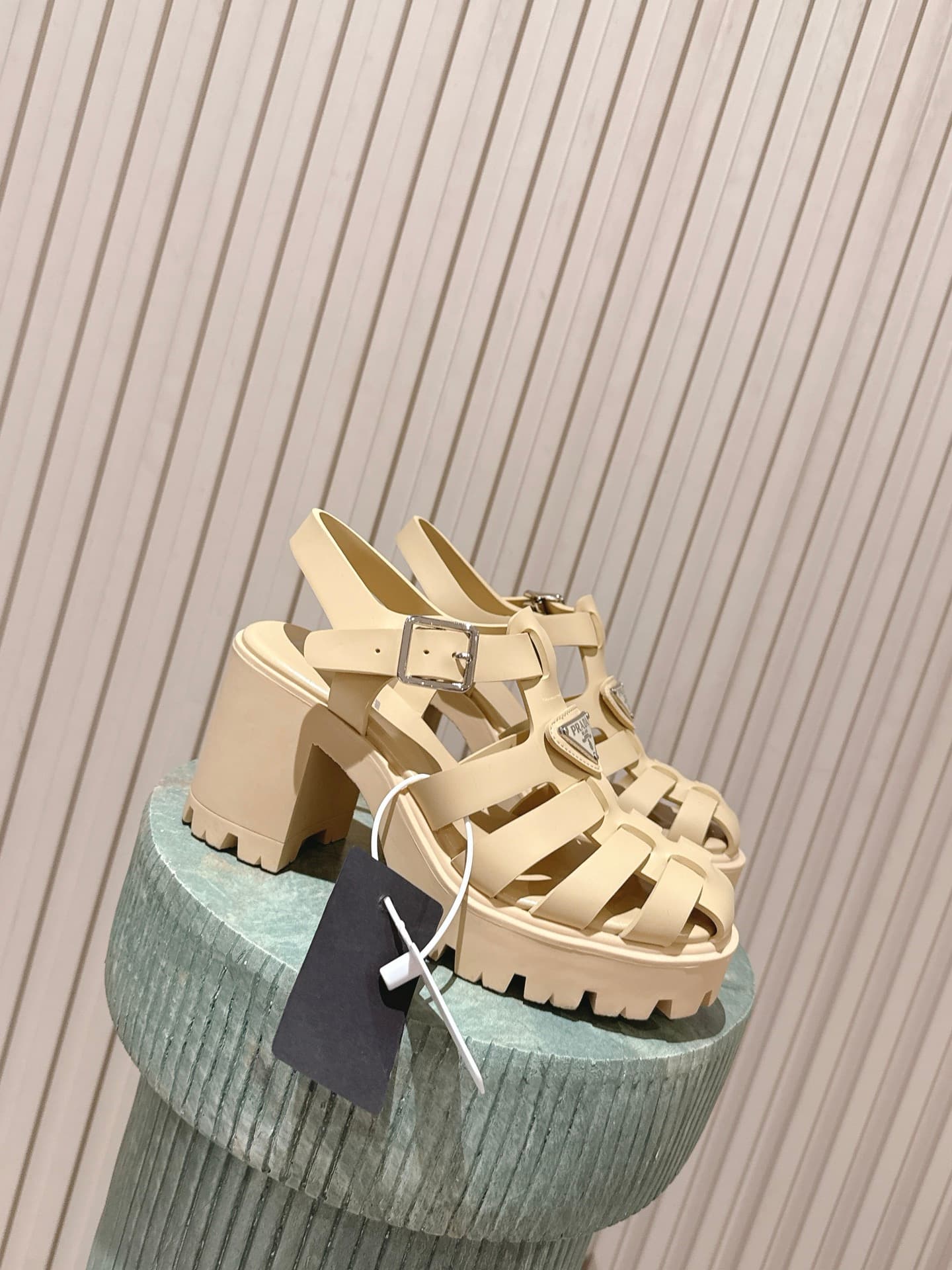 Prada Monolith Rubber Fisherman Sandals Women