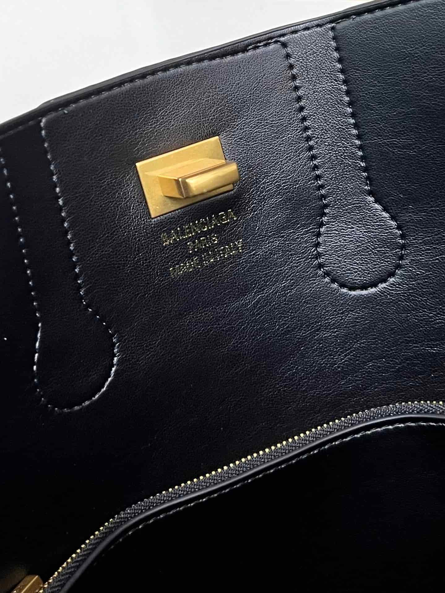 Balenciaga Bel Air Carry All Bag in balck  leather 1W8806 High