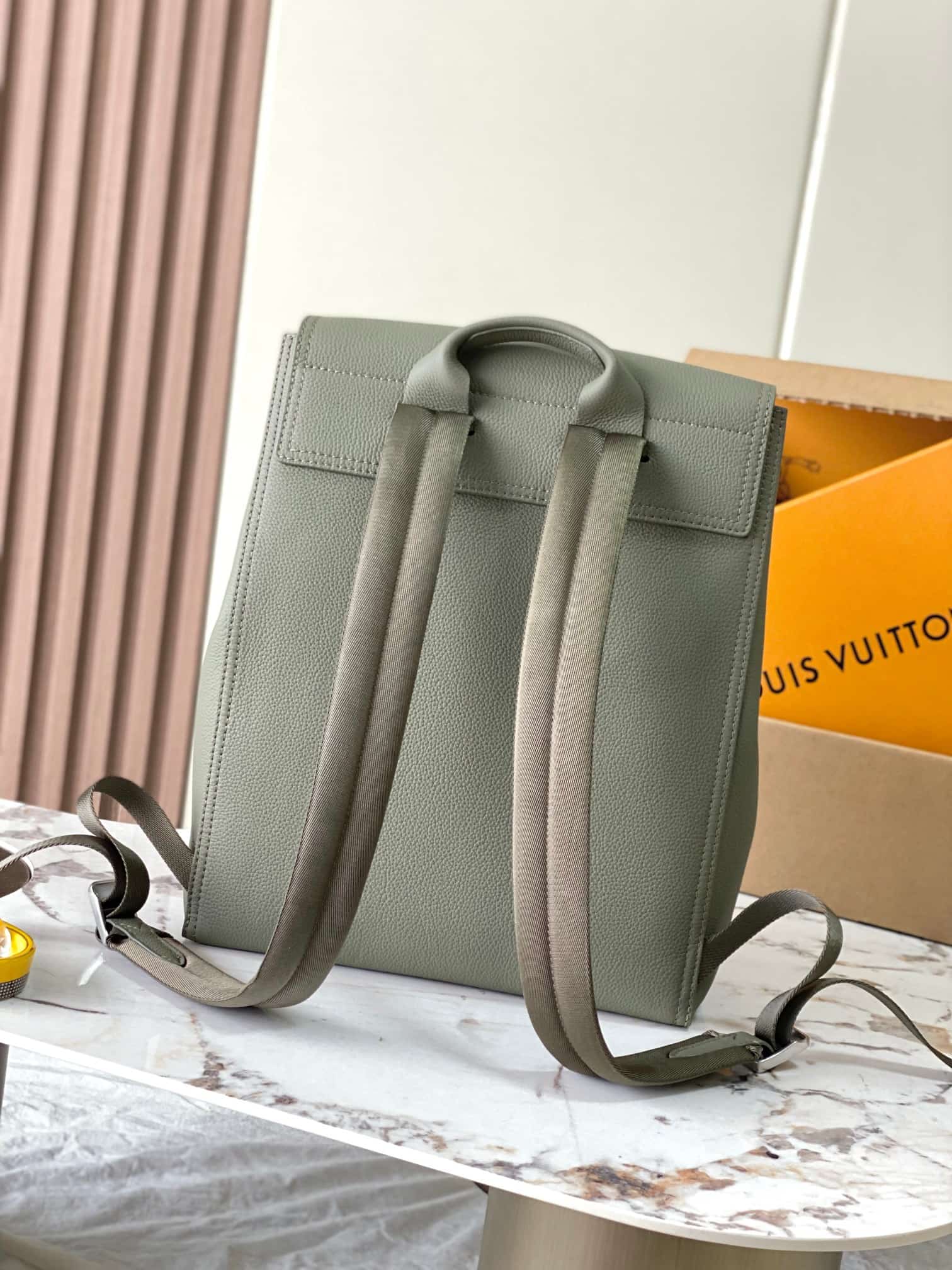Louis Vuitton Steamer Backpack Khaki Green Touch calfskin leather M26852 TOP