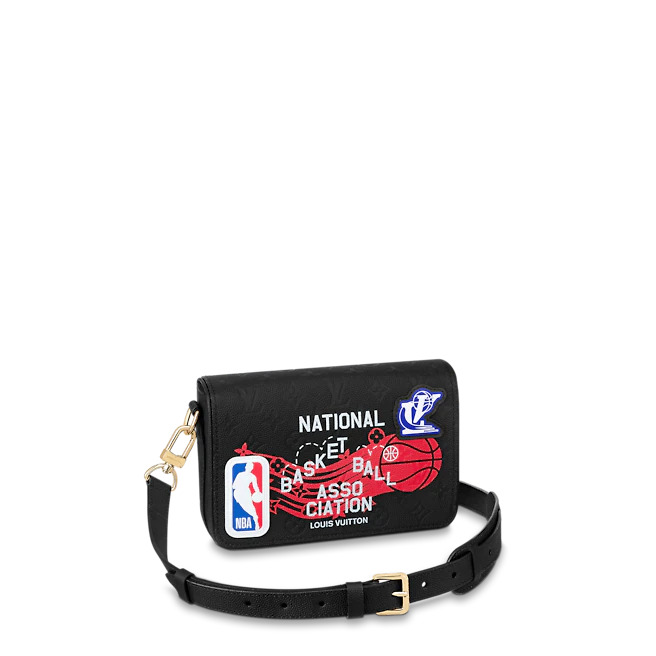 Louis Vuitton LVXNBA STUDIO MESSENGER Cowhide leather Black M58498 High
