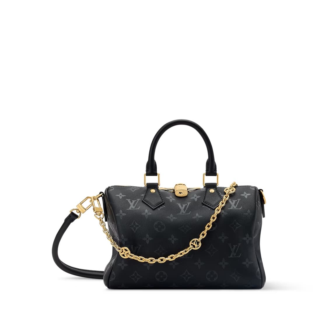 Louis Vuitton Speedy Bandoulière 25 Black Calf leather M26486 TOP