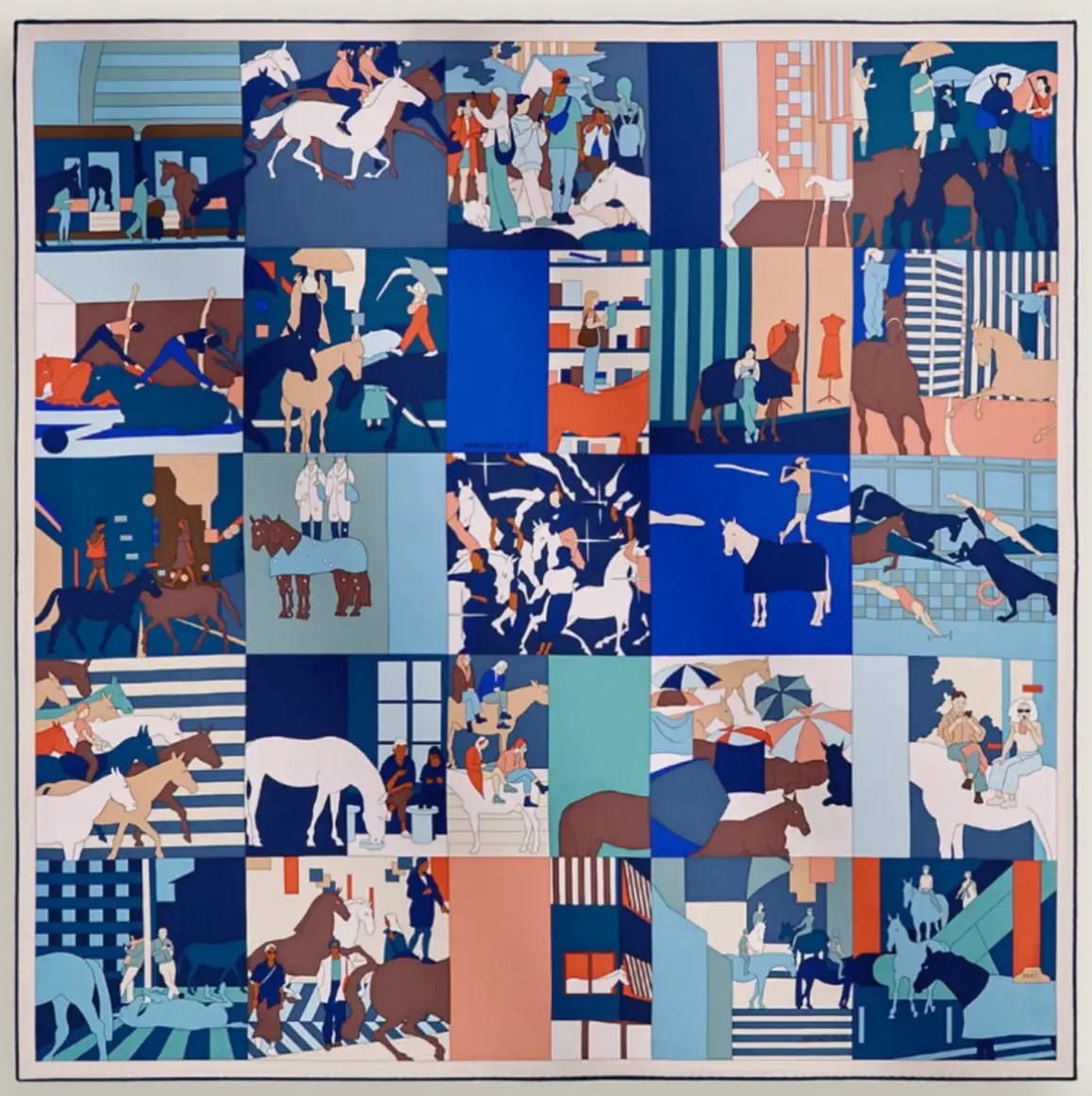 Hermès Mon Cheval et Moi scarf 90