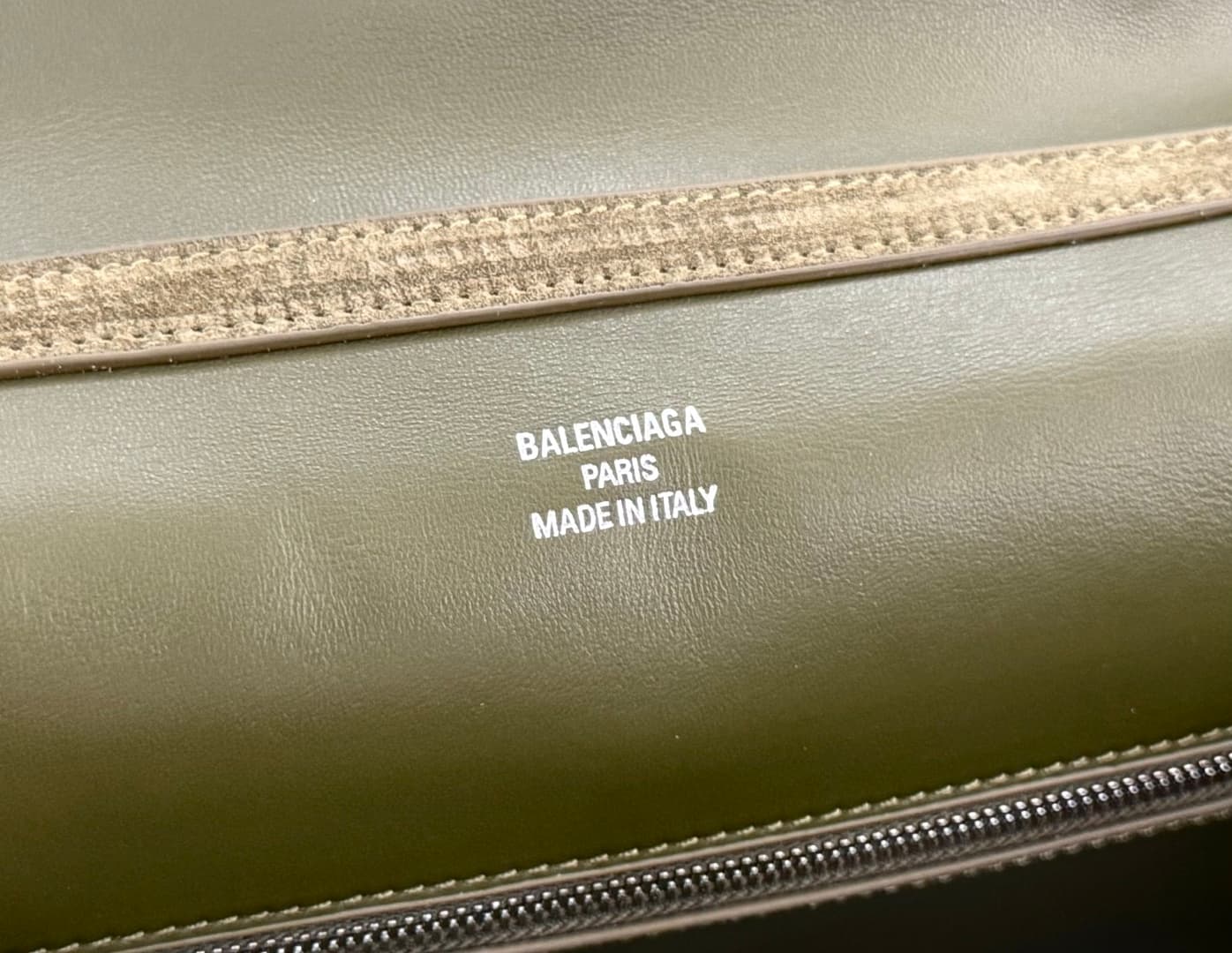 Balenciaga Rodeo Large Bag in Khaki Waxed Suede Calfskin With Silver-Tone Metal TOP