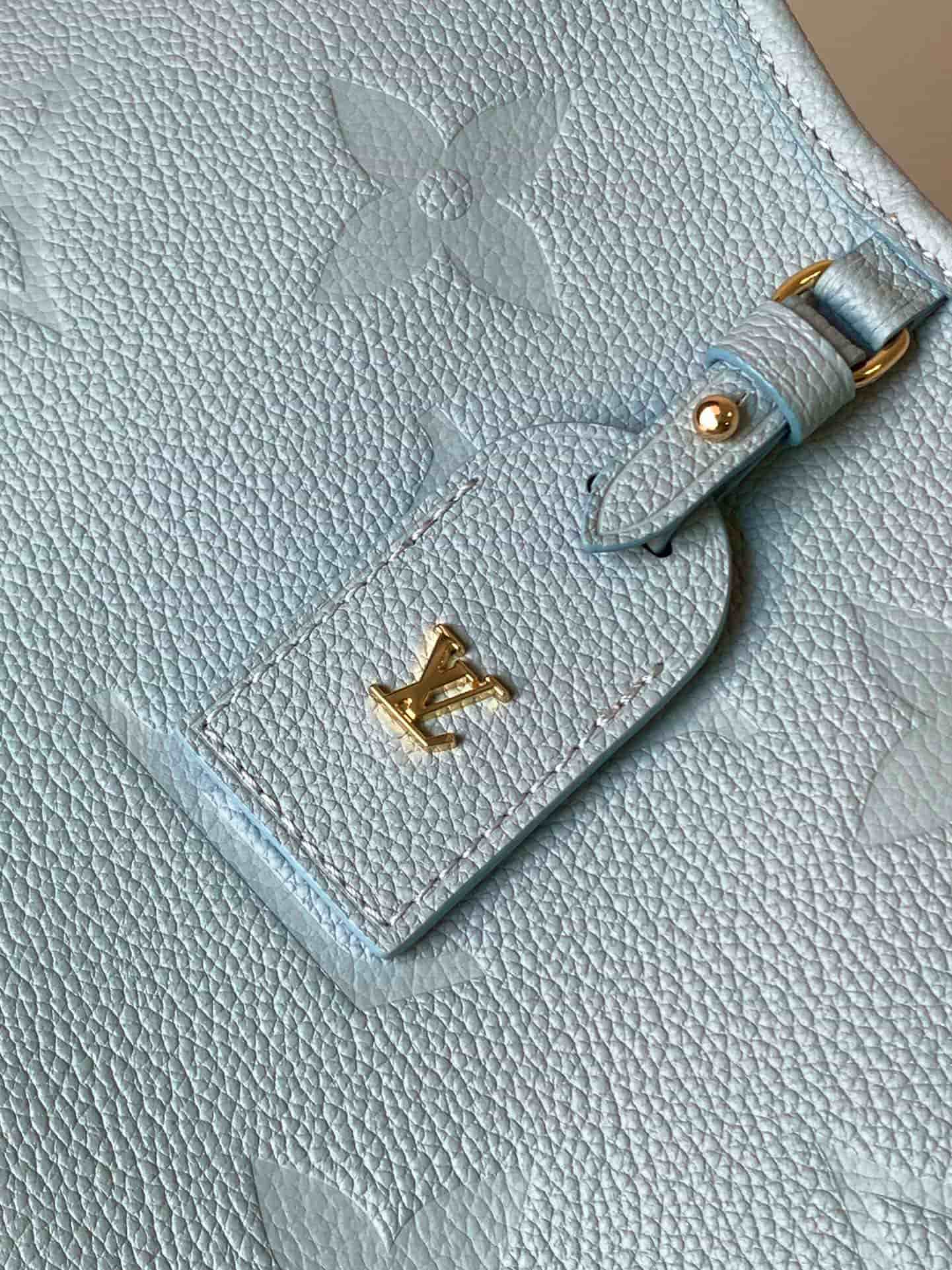 Louis Vuitton CarryAll PM light blue Monogram Empreinte leather M46673 High