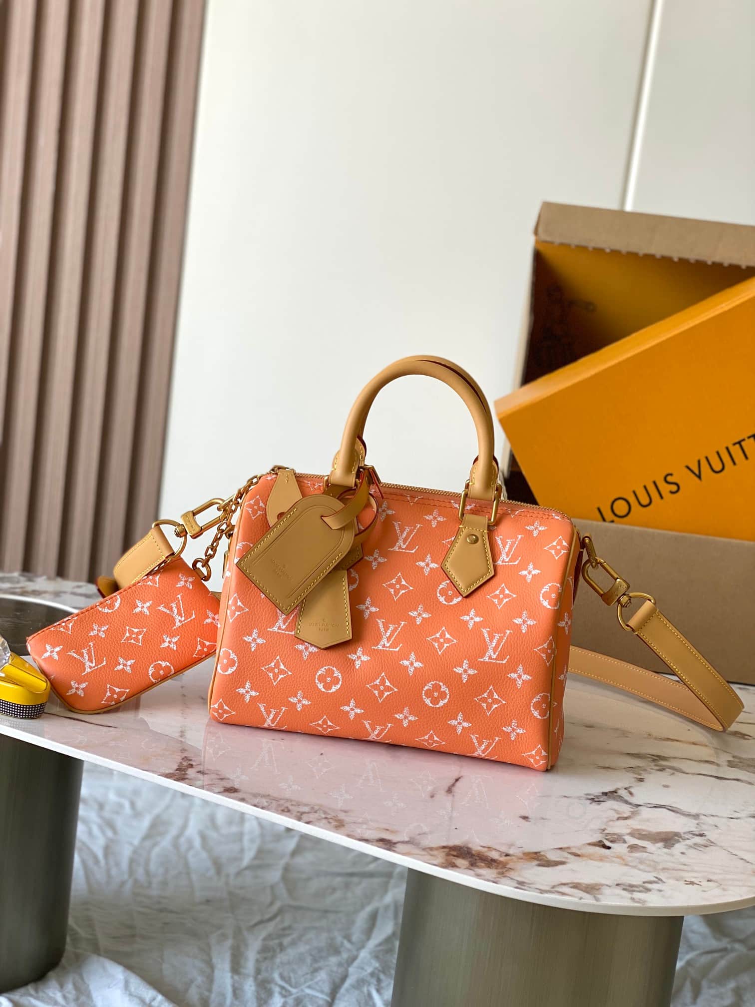 Louis Vuitton Speedy P9 Bandoulière 25 Summer Peach Calf leather TOP