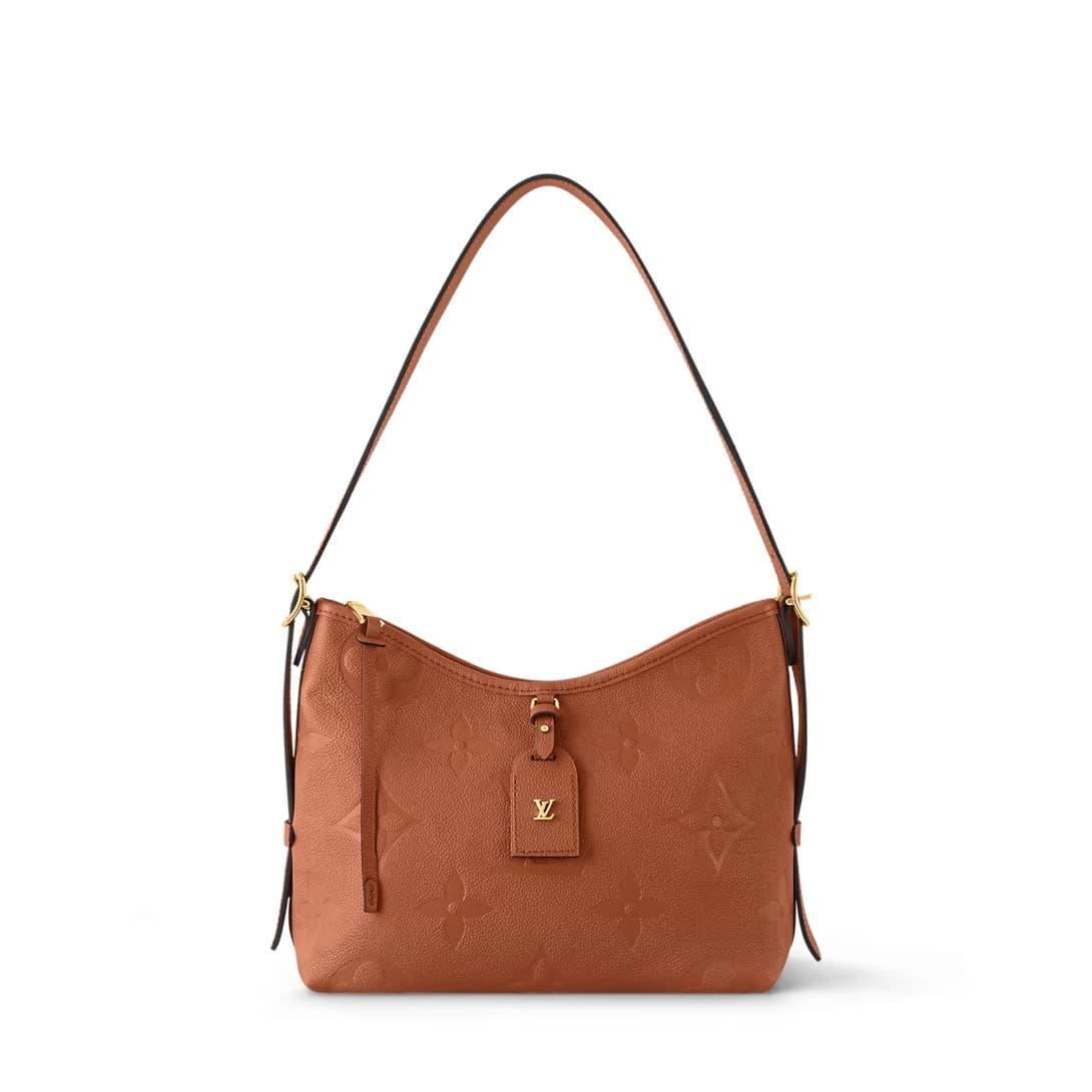 Louis Vuitton CarryAll PM Cognac Brown Embossed grained cowhide leather M11790 TOP