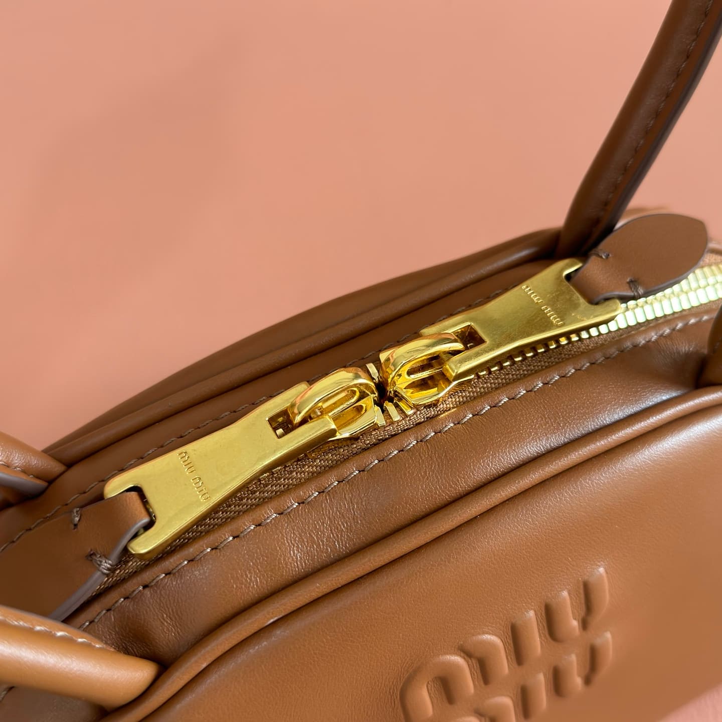 Miu Miu Brown Beau Leather Bag 5BB192 High