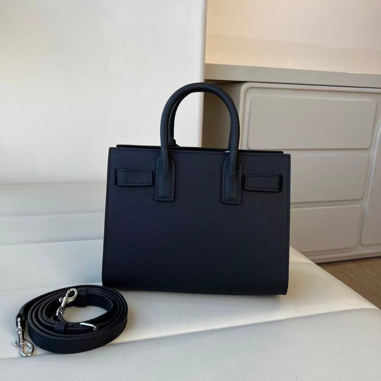 SAC DE JOUR in grained leather BABY MINI SIZE HIGH