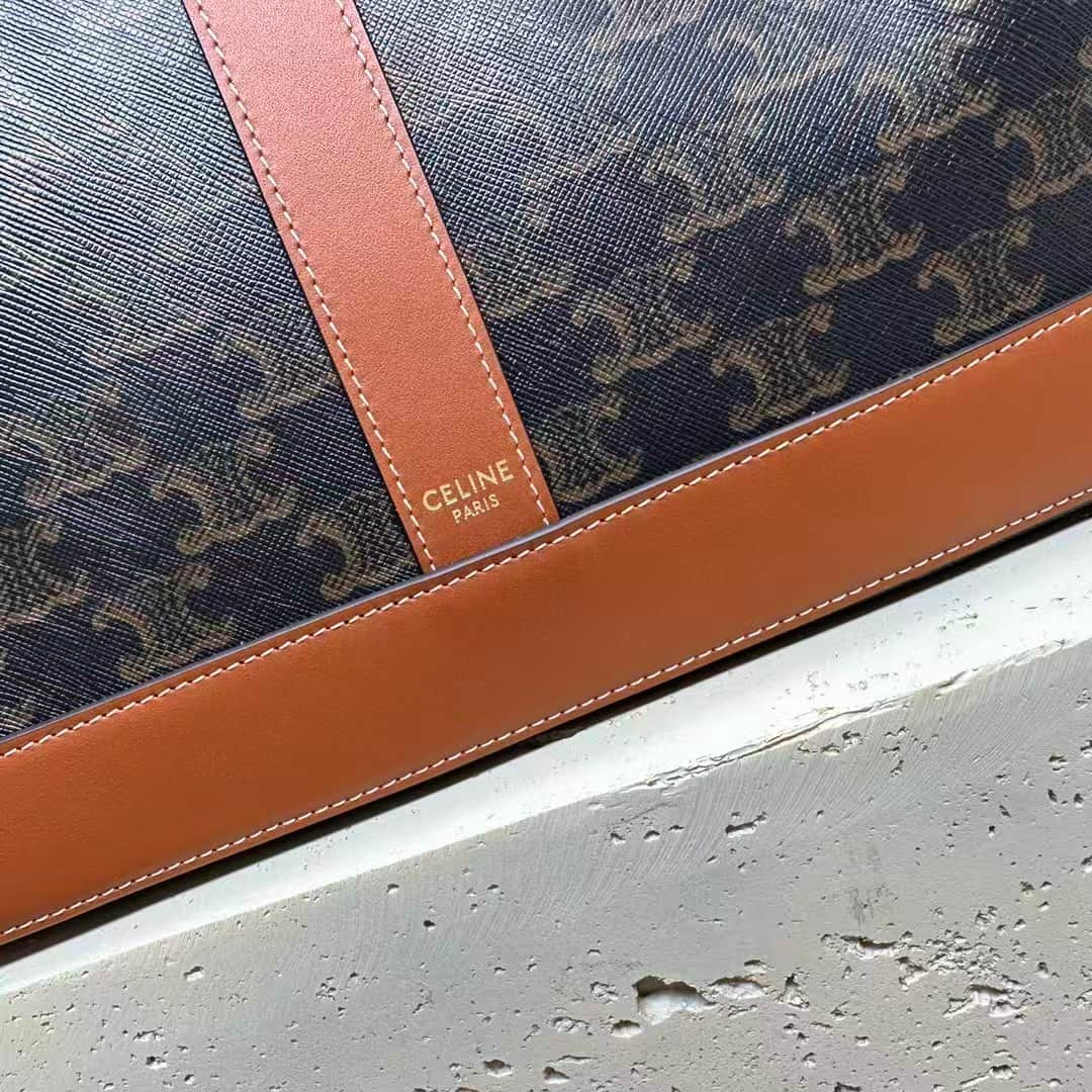 Celine Bucket IN Triomphe Canvas and calfskin high