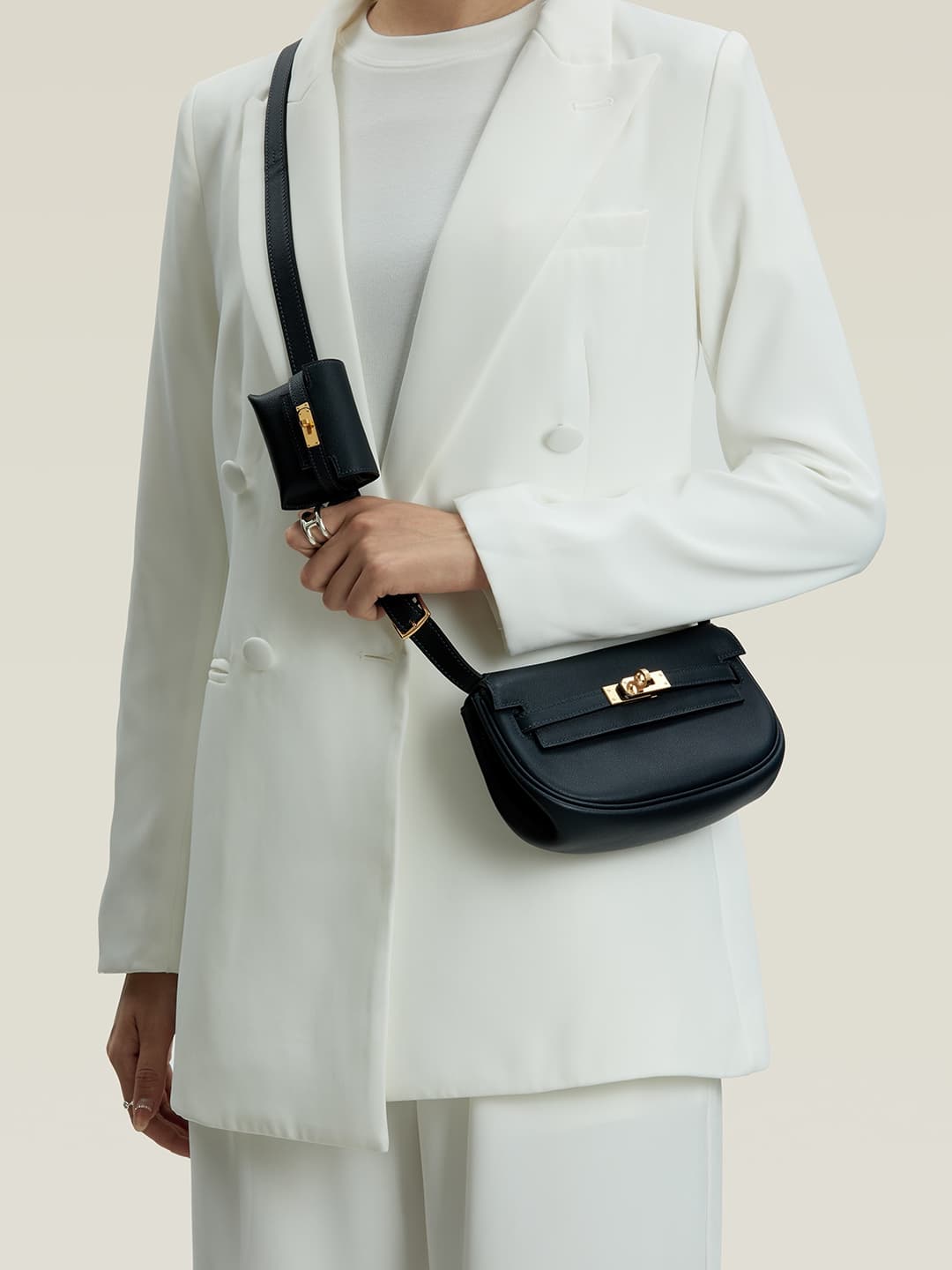 Hermes Kelly Moove Swift Leather Silver/Gold Metal WAX High