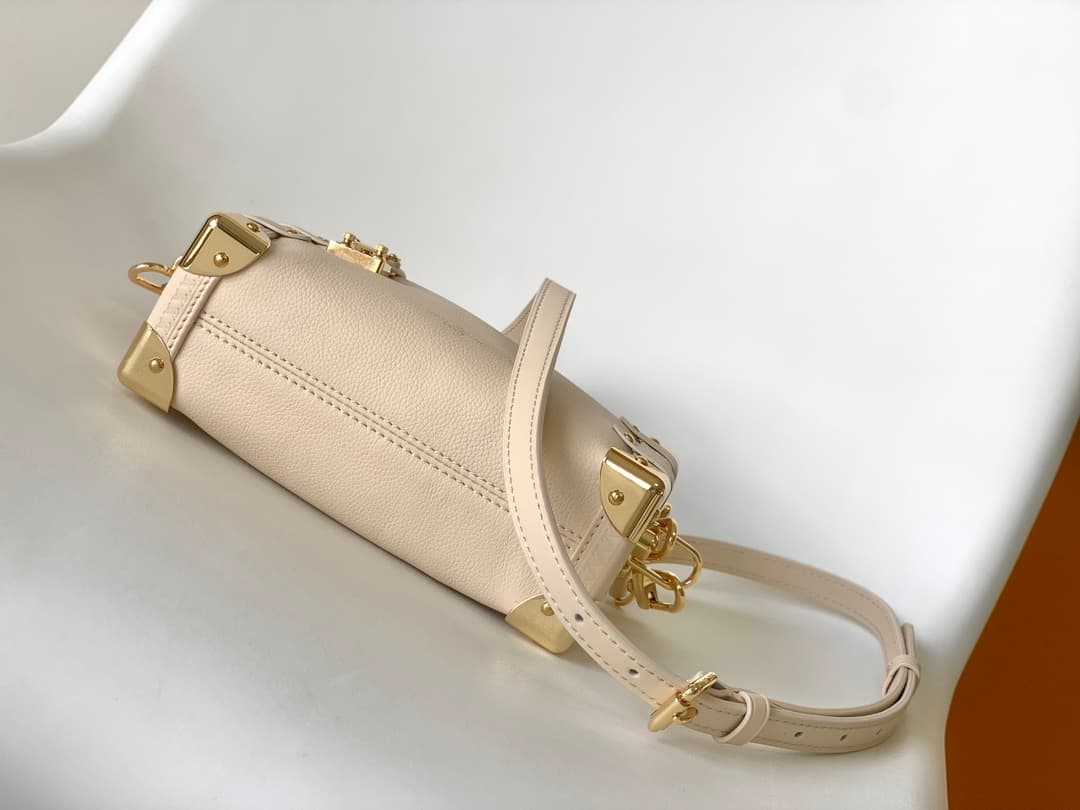 Louis Vuitton SIDE TRUNK PM Chalk Grained calf leather M23915 High