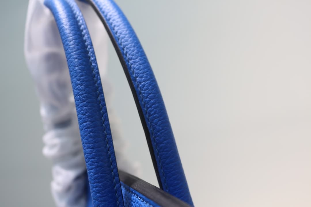 Hermes Birkin 25/30/35cm Bag Togo Leather In Blue Hydra WAX High