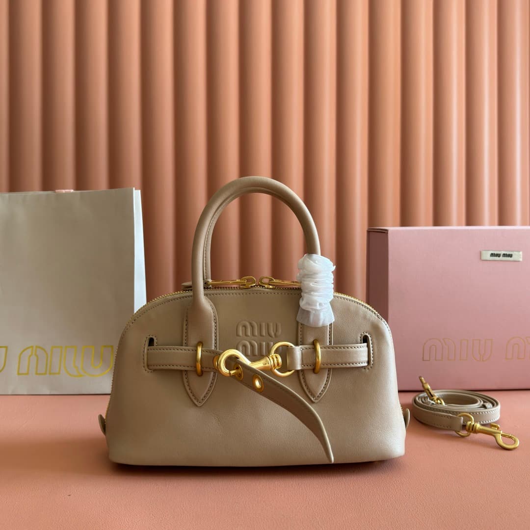 Miu Miu Aventure nappa leather top-handle bag Cord Lambskin 5bb169 TOP