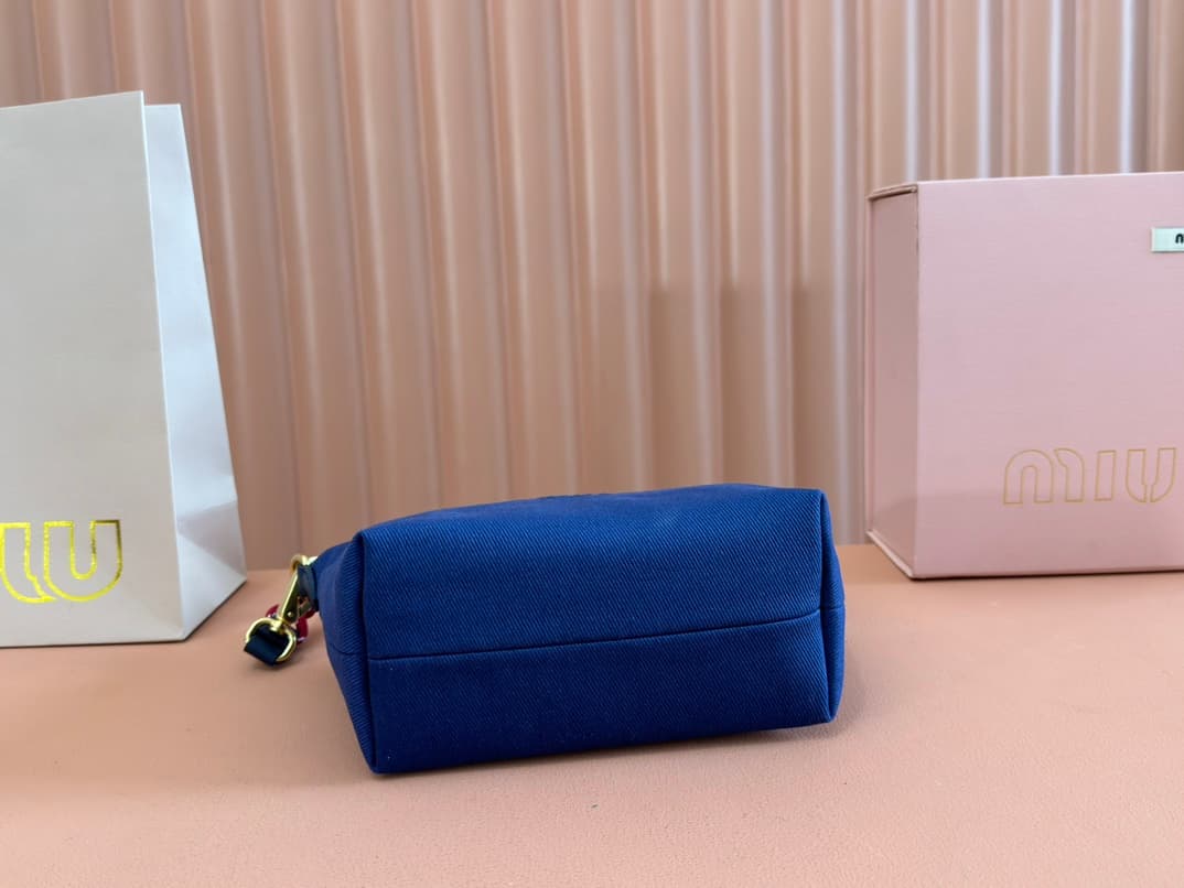 Miu Miu Gabardine pouch Indigo/Amaranth 5NE841 High