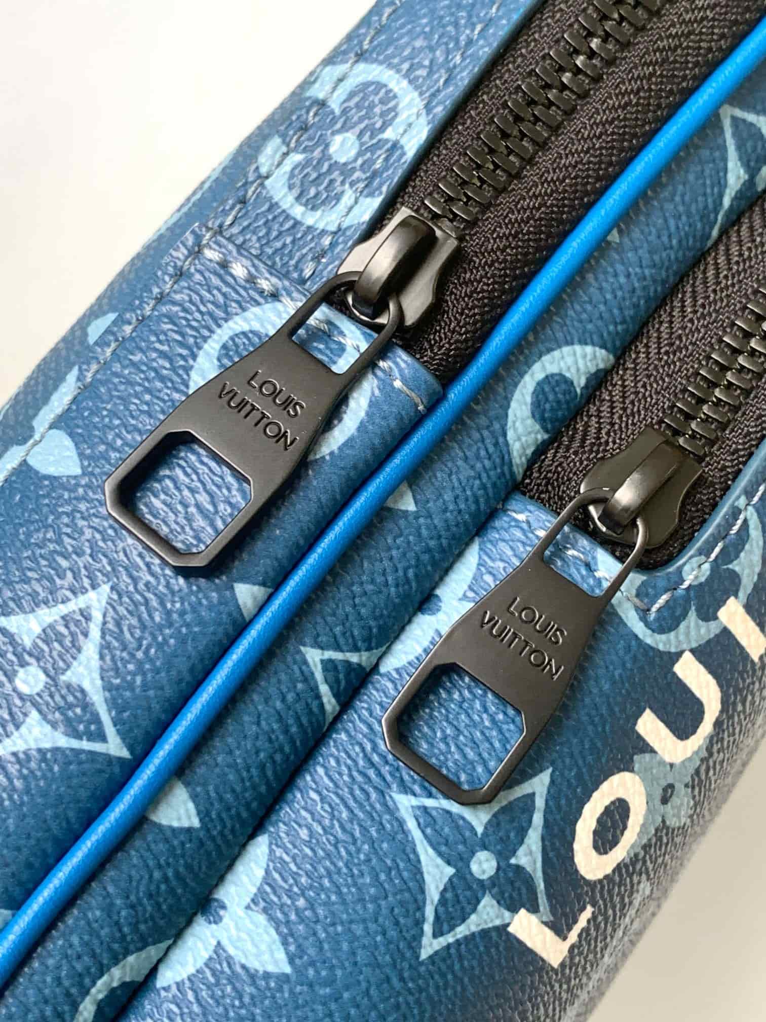 Louis Vuitton Monogram Avenue Macassar Canvas Sling Bag M23782 Atlantic Blue High