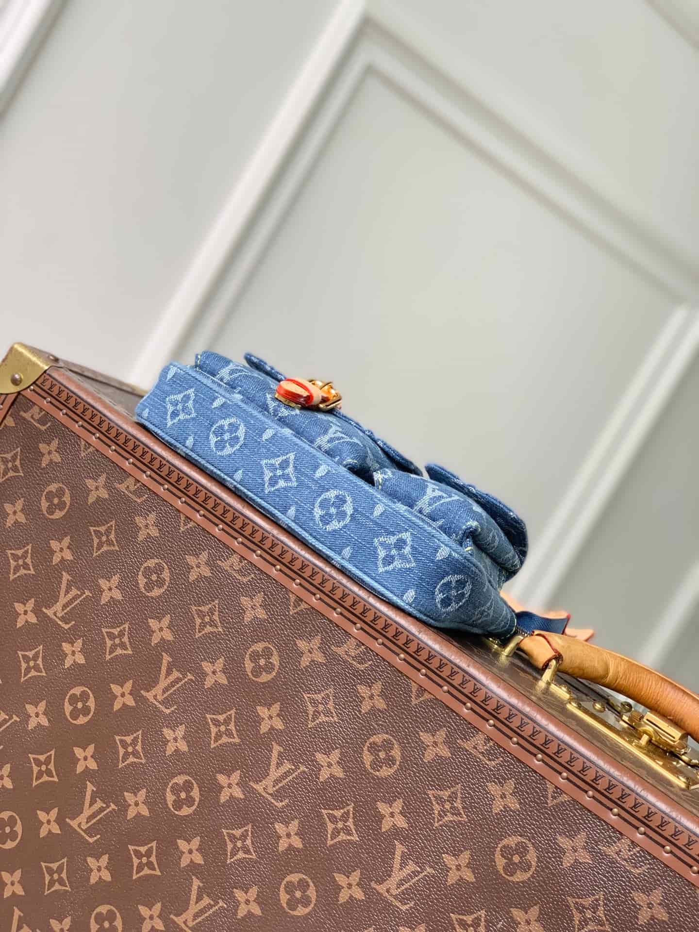 Louis Vuitton Pochette Accessoire Cargo Blue Denim M27602 High