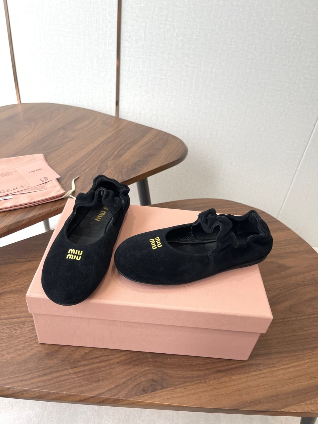Miu Miu Ruches Ballerinas Flat Shoes Women