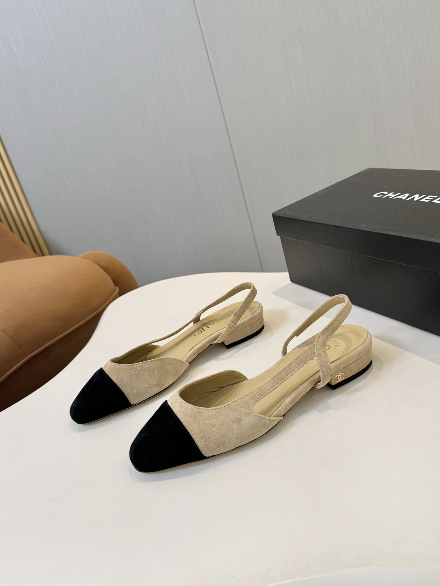 Chanel Slingback Pumps Low Women