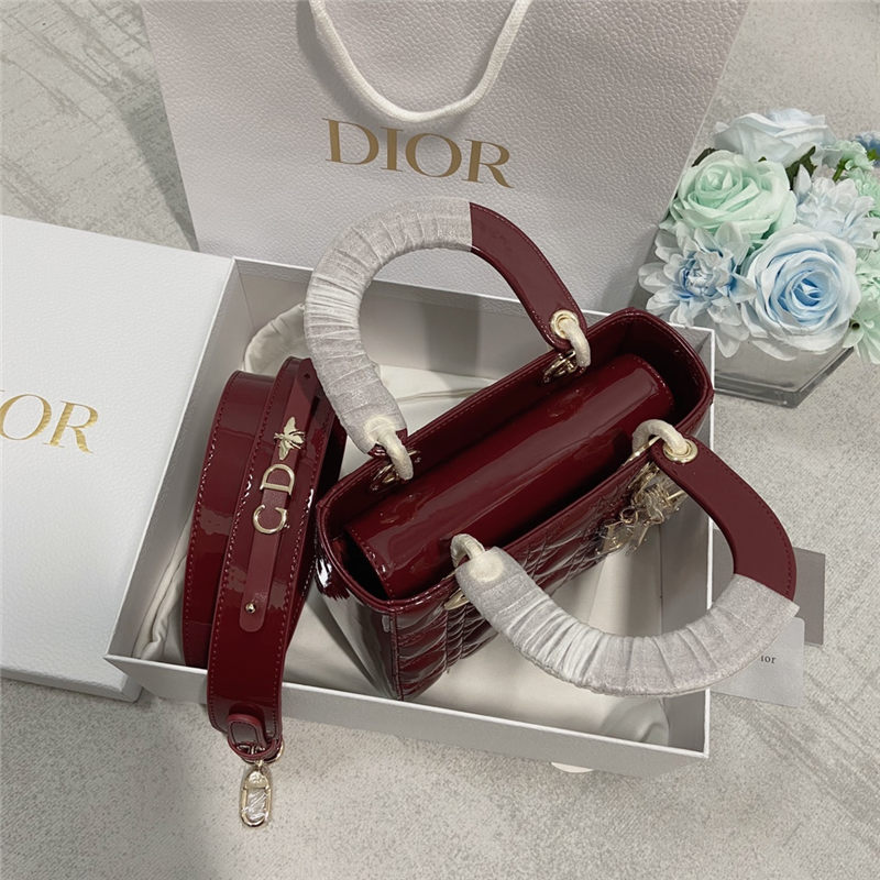 SMALL LADY Dior MY ABCDior BAG Patent Cannage Calfskin High