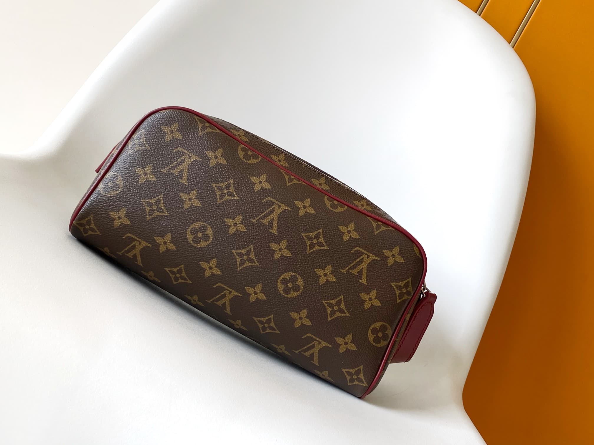 Louis Vuitton Dopp Kit Sari Red Monogram Macassar coated canvas M12640 High